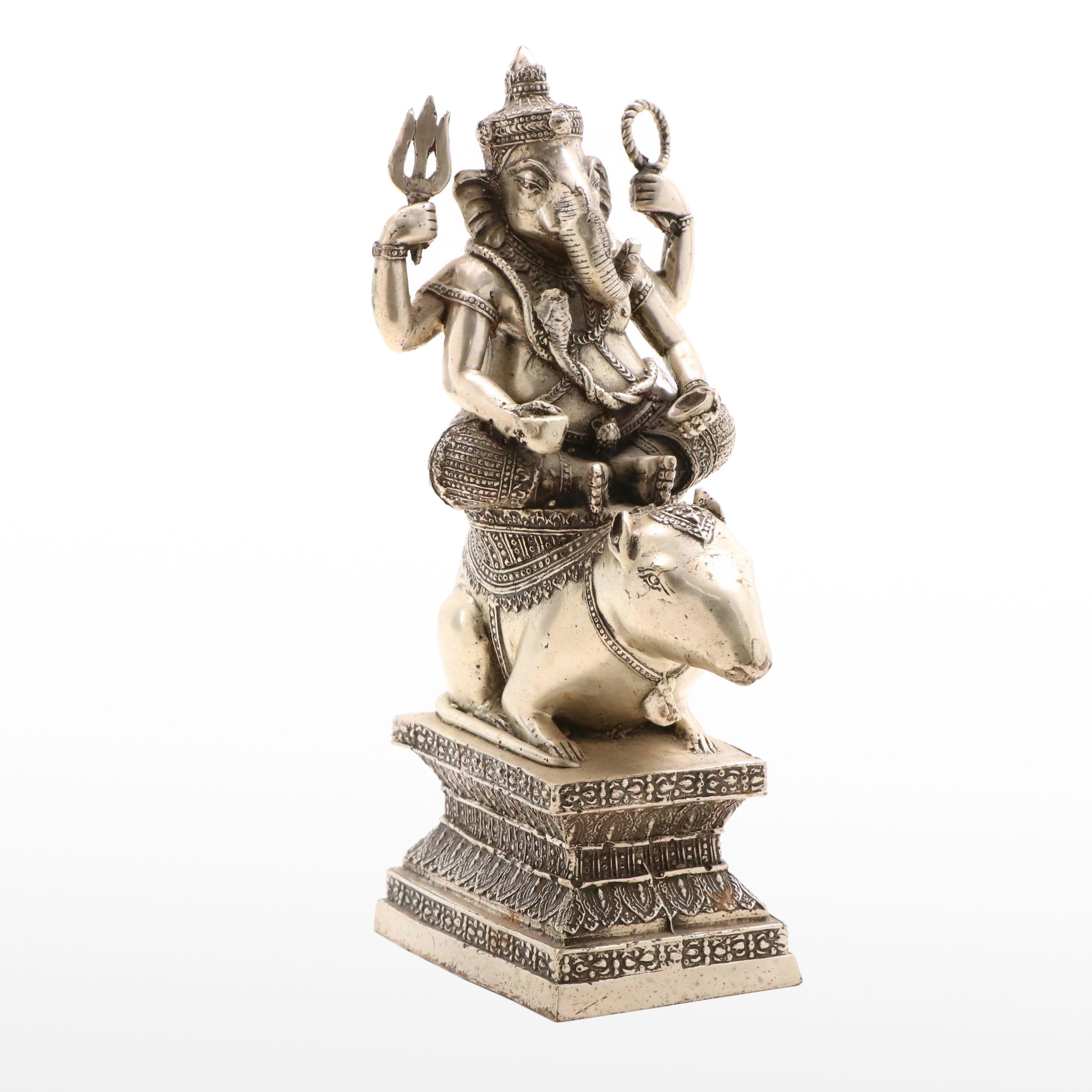 Sculpture of Ganesha Seated on His Vahana Mūṣaka