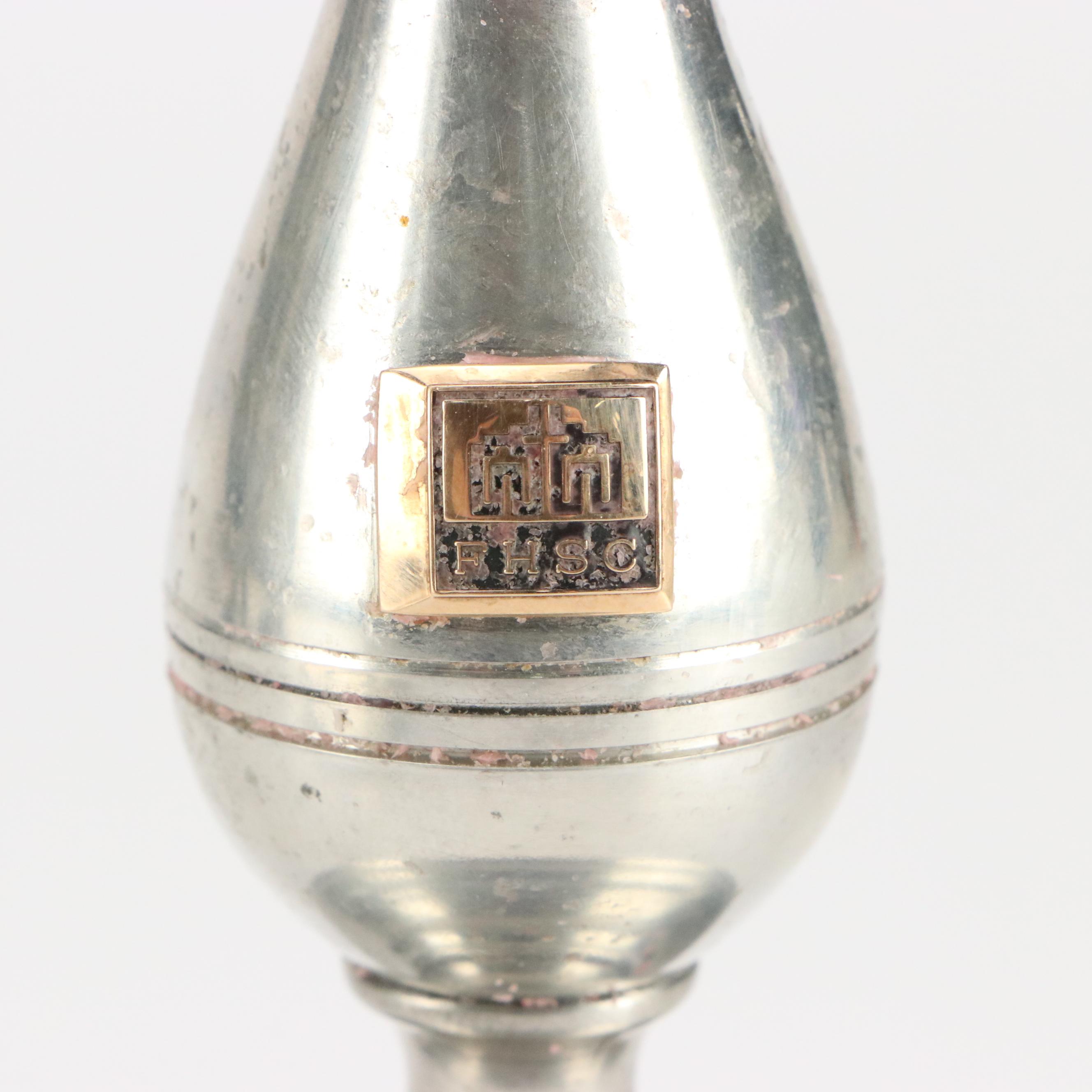 Kirk Stieff and Queen Art Pewterware with Gustavian Candlesticks