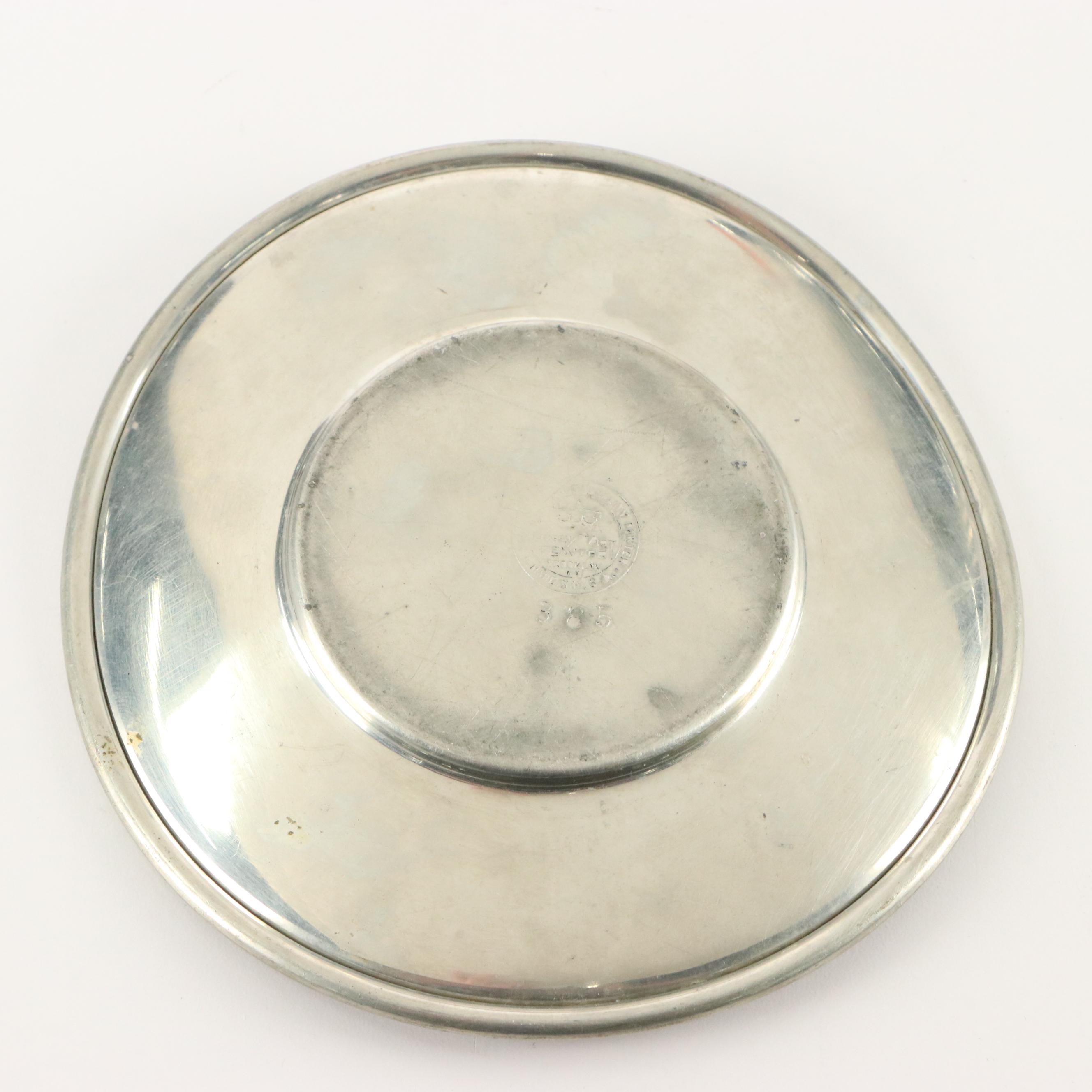 Kirk Stieff and Queen Art Pewterware with Gustavian Candlesticks