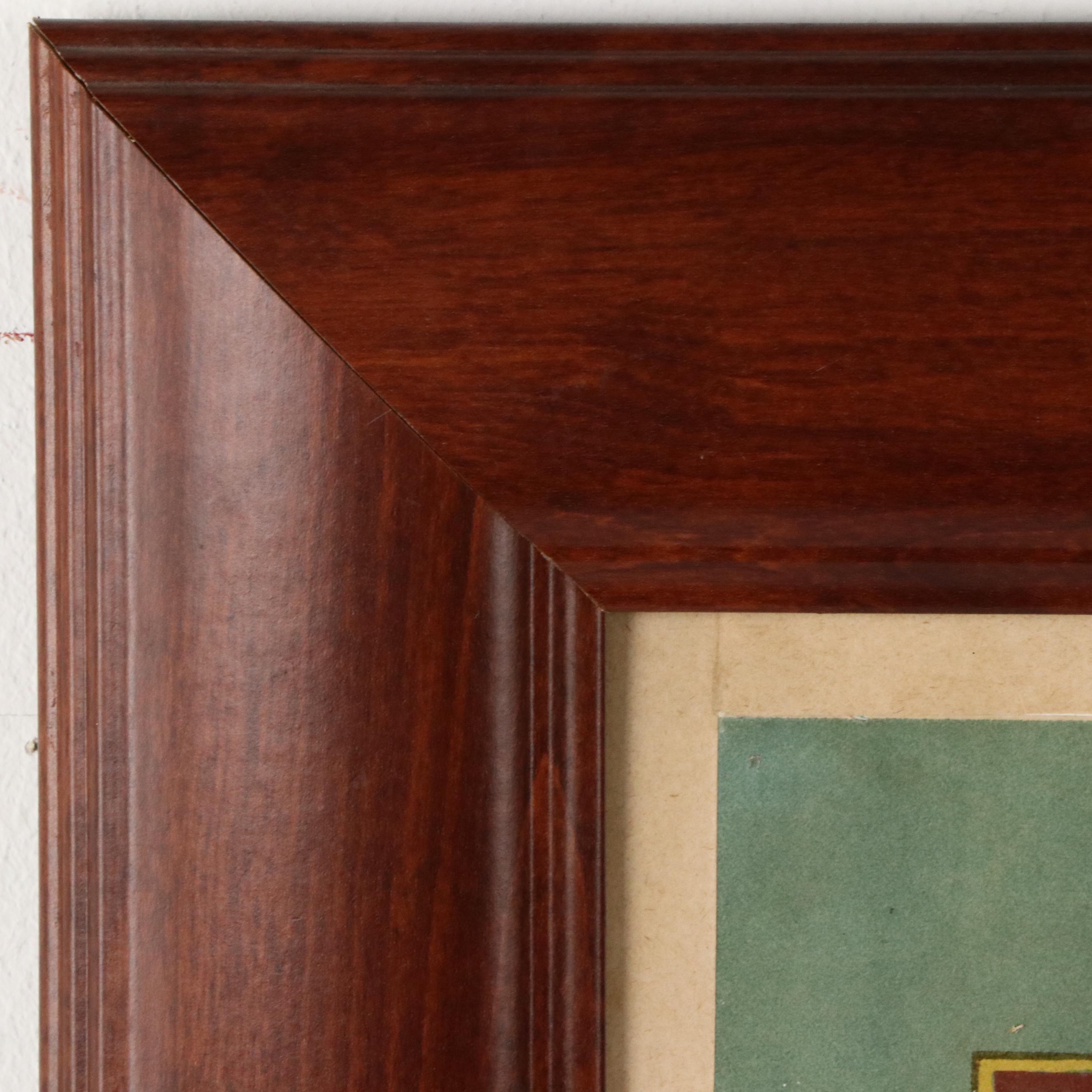 Emile Lessieux Lithograph "Menton" Belle-Epoque Travel Poster, Circa 1905