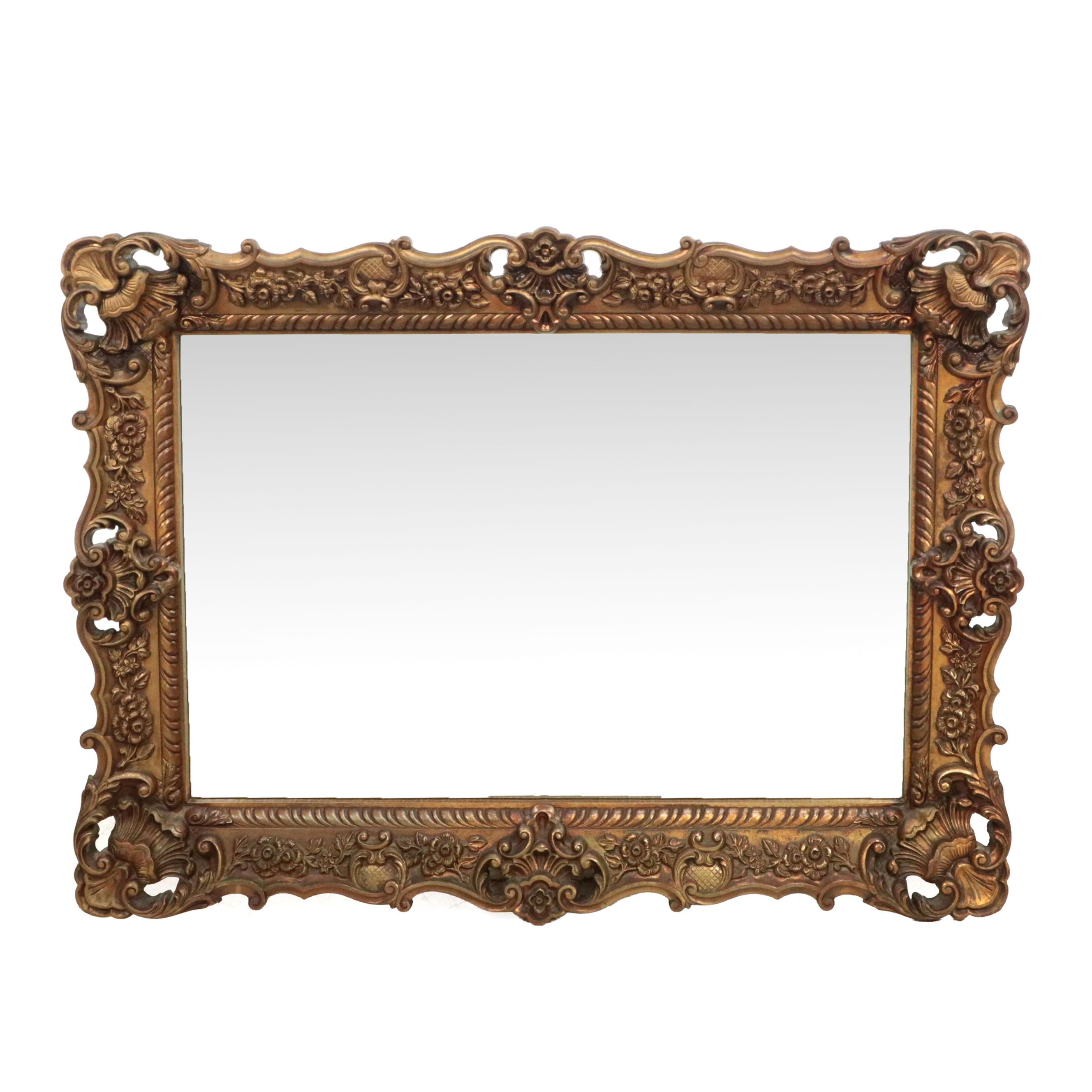 Turner Design Baroque Style Bronze Finish Wall Mirror, 20th Century