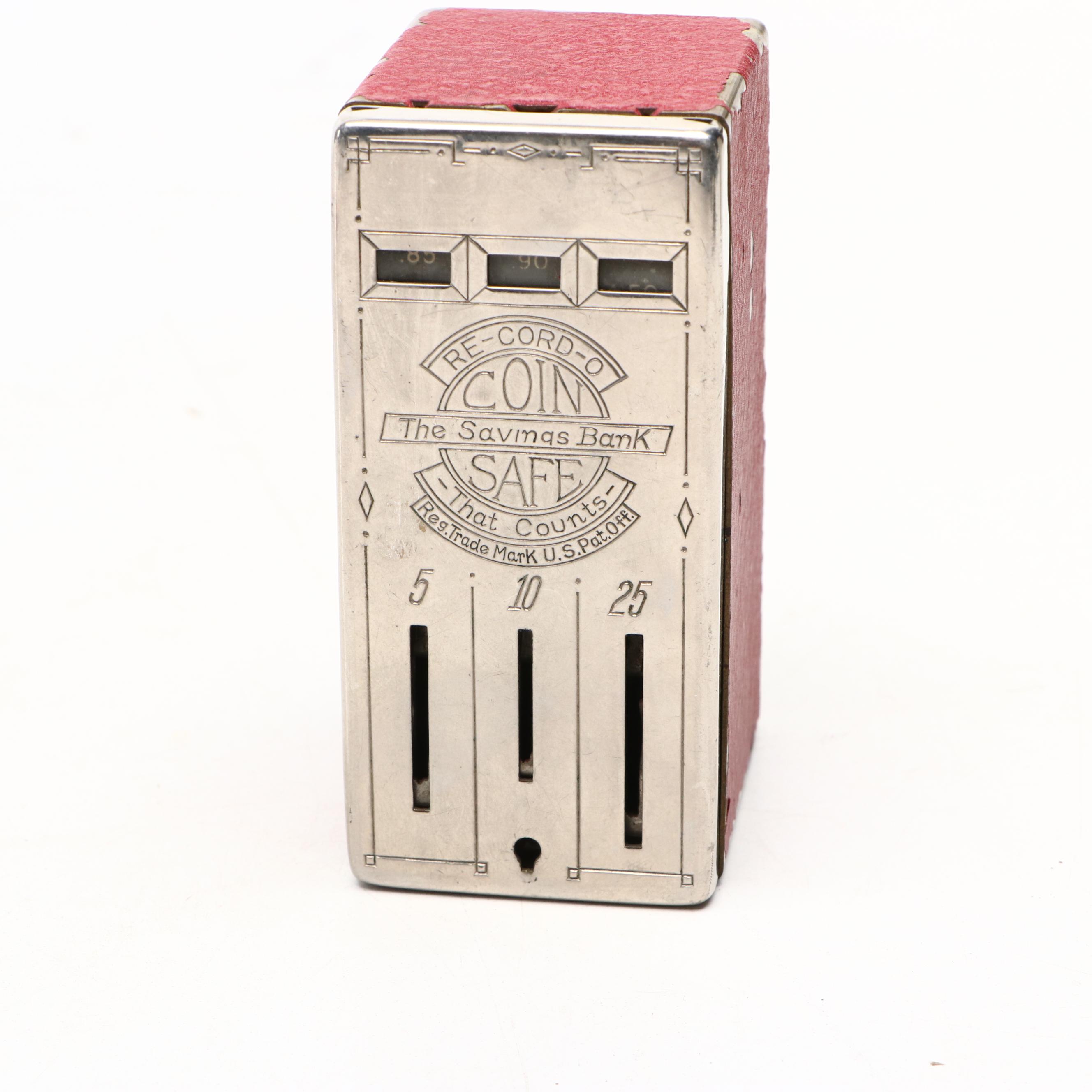 Prameta Opel Kapitan 555 Toy Car and Re-Cord-O Coin Safe, Mid-20th Century