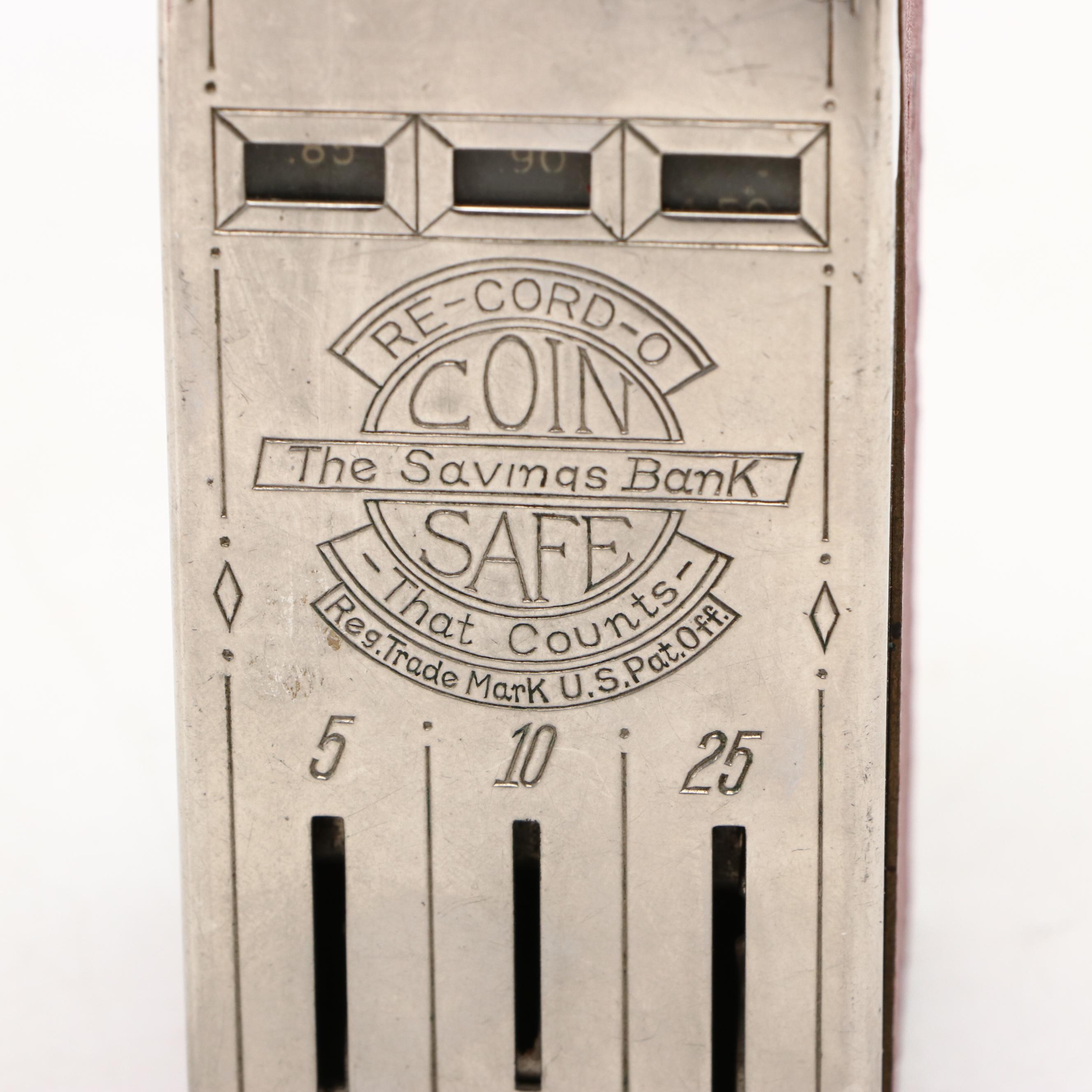 Prameta Opel Kapitan 555 Toy Car and Re-Cord-O Coin Safe, Mid-20th Century