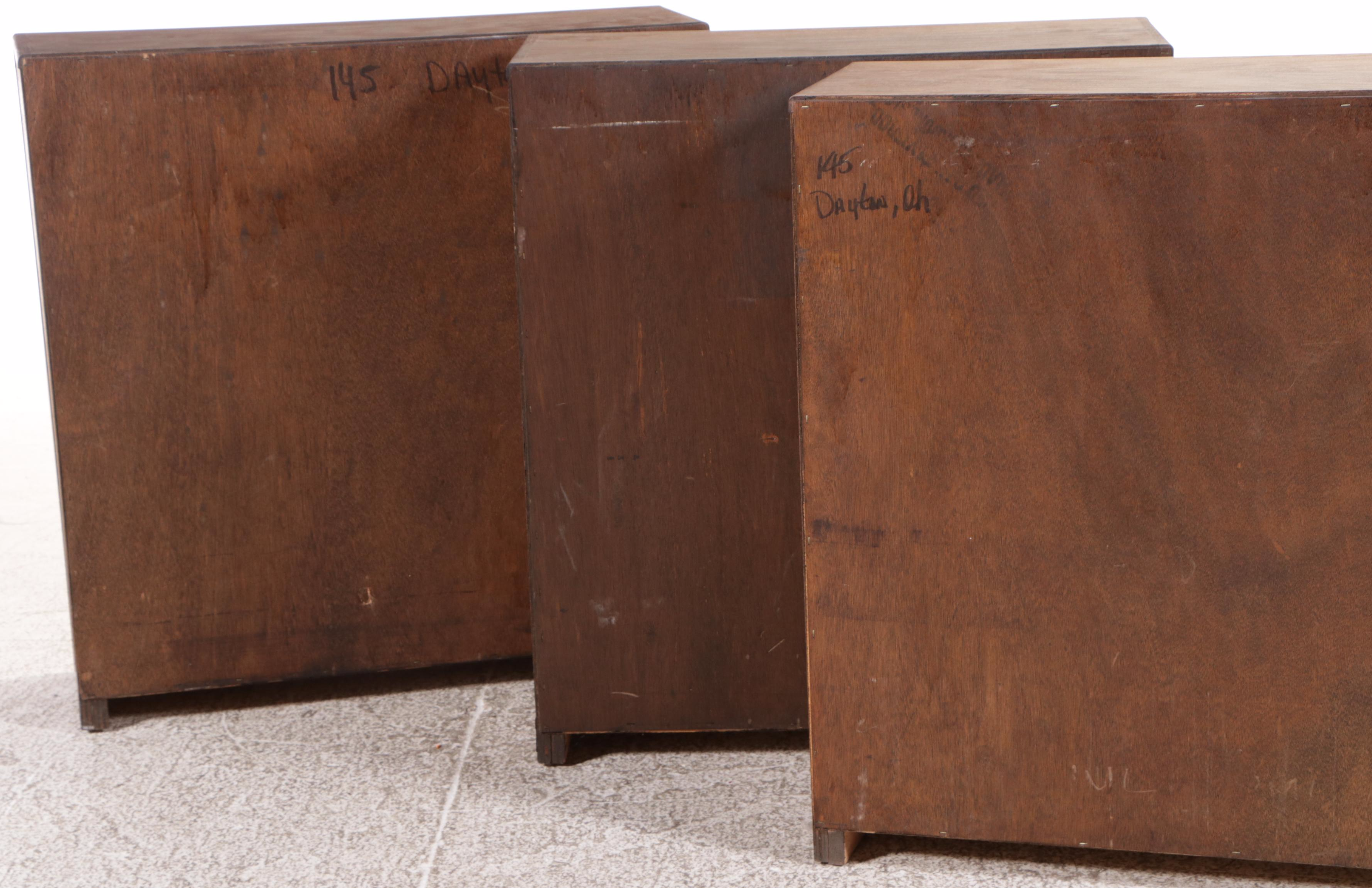 Set of Three Oak Finish Shelves