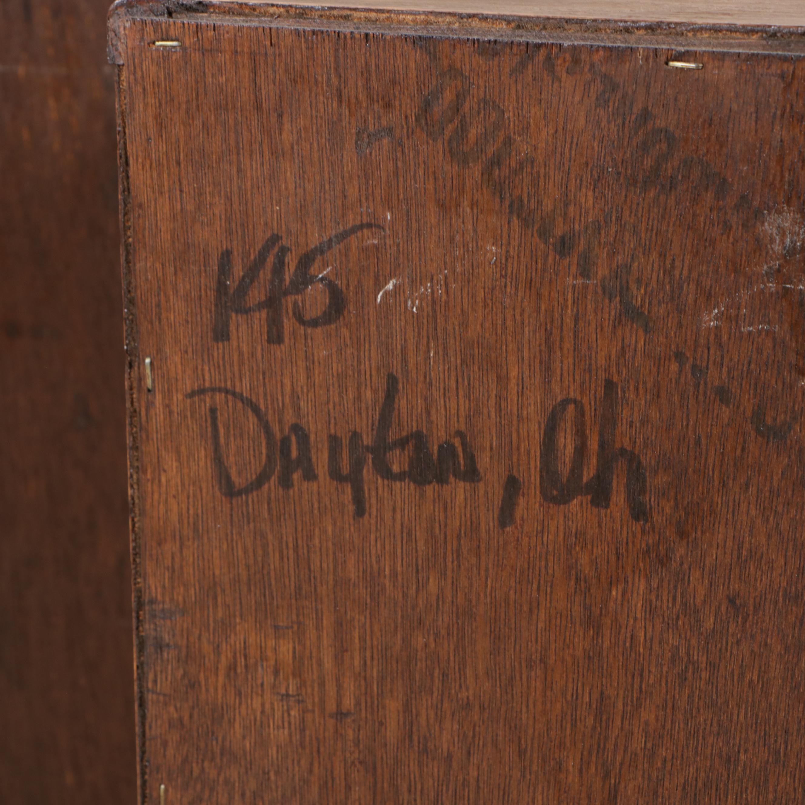 Set of Three Oak Finish Shelves