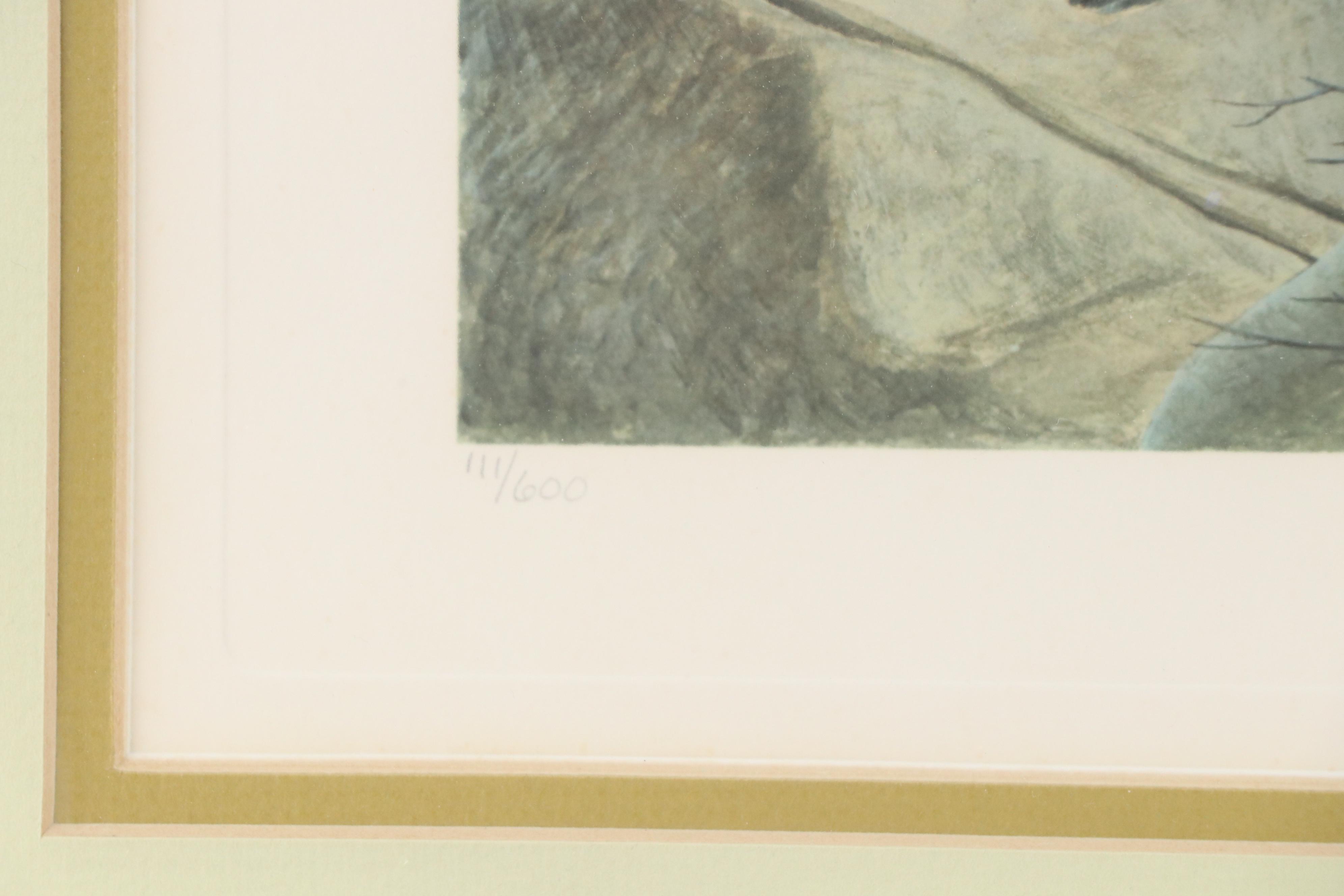 John Ruthven Offset Lithograph "Peregrine Falcon"