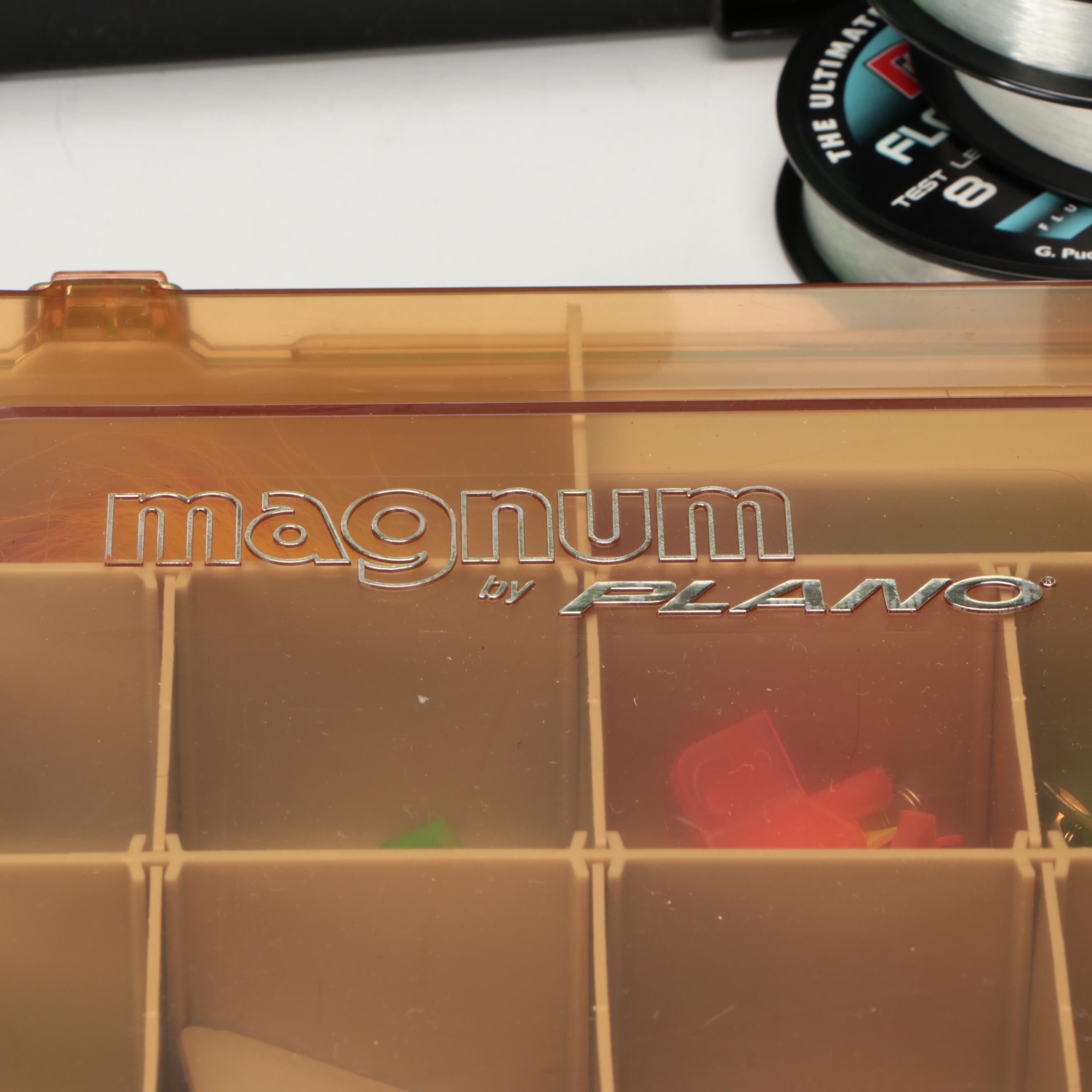 Fishing Tackle Boxes and Storage Containers with Lures, Spinners and Accessories