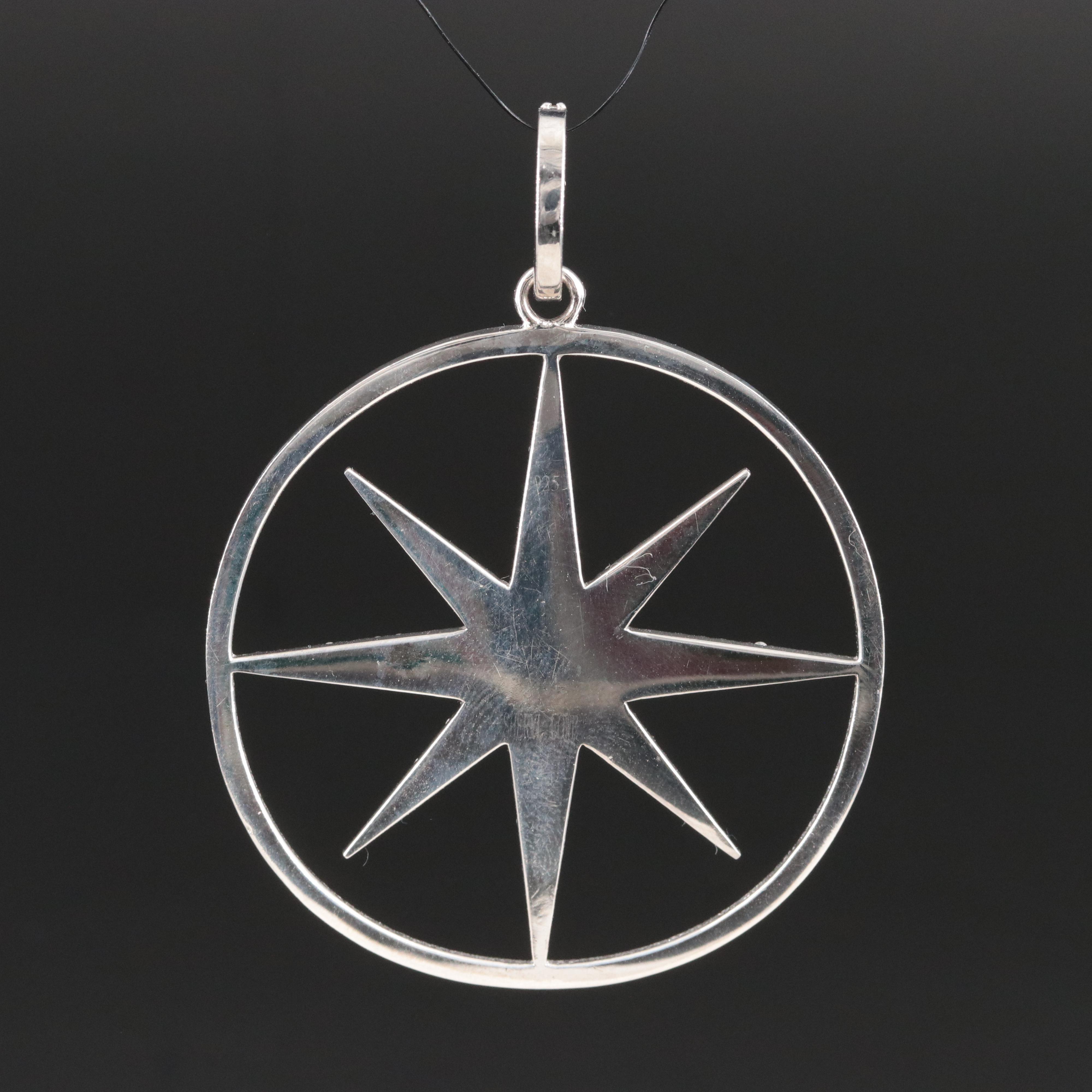 Sheryl Lowe Sterling 2.80 CTW Diamond Northern Star Pendant