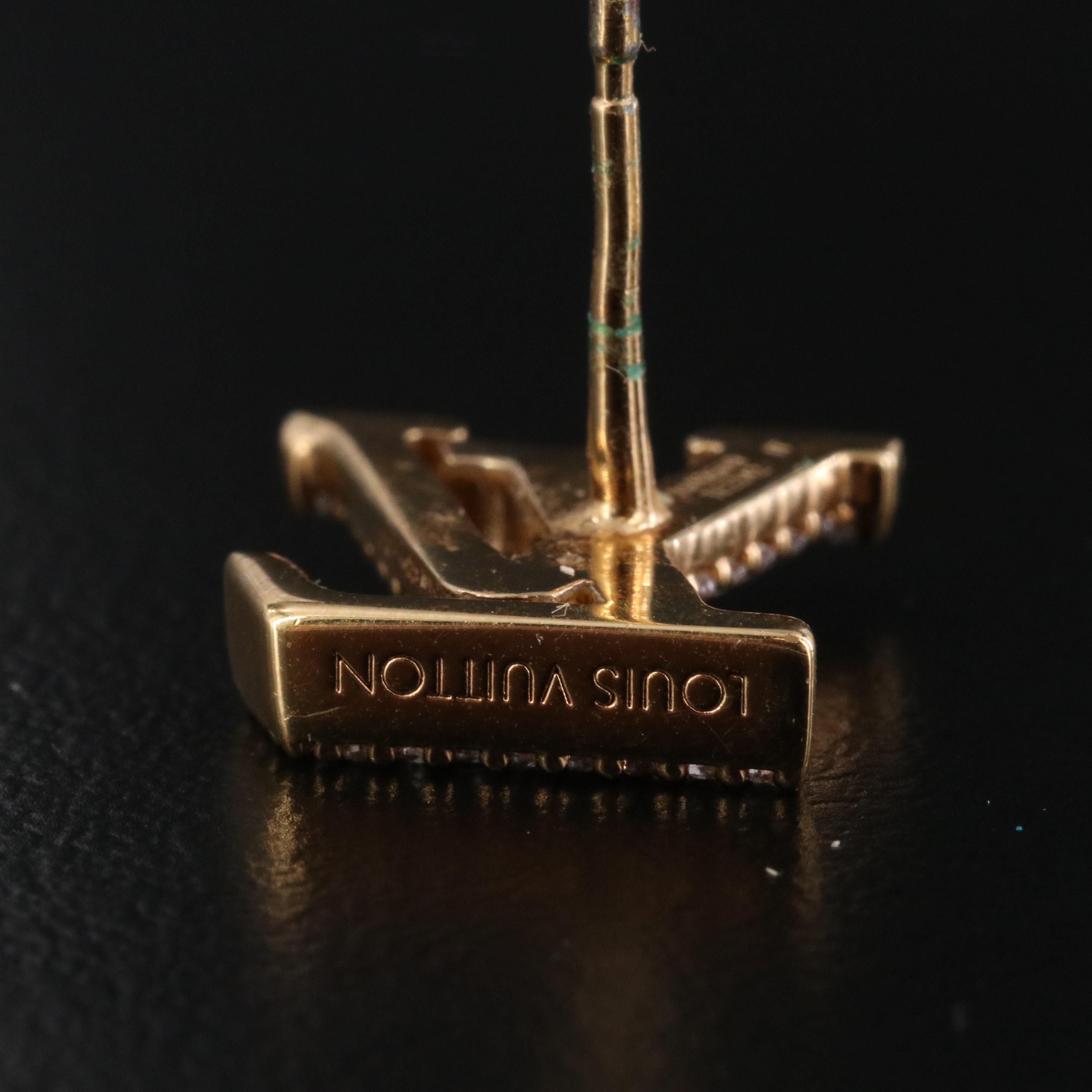 Louis Vuitton Monogram Crystal Earrings