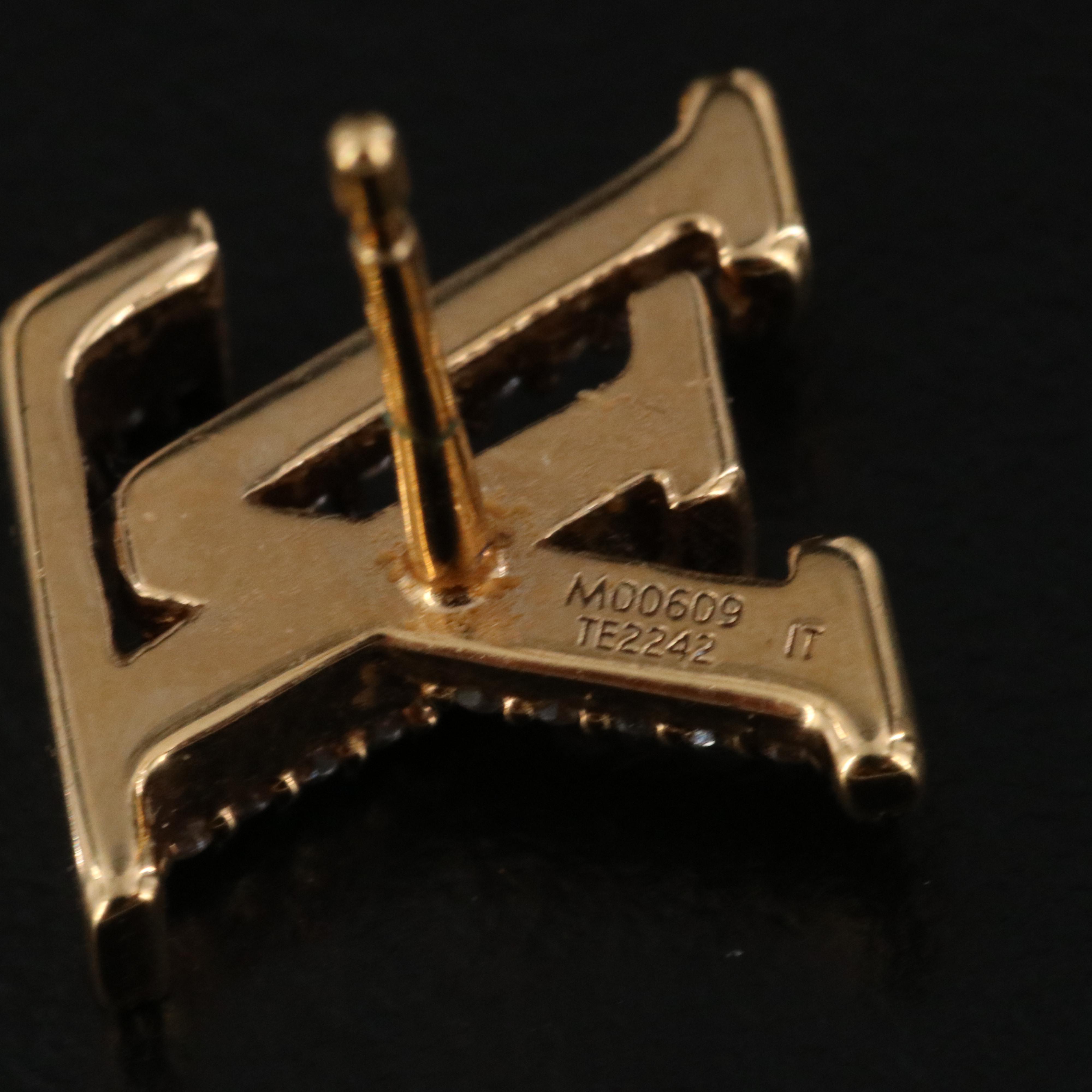 Louis Vuitton Monogram Crystal Earrings