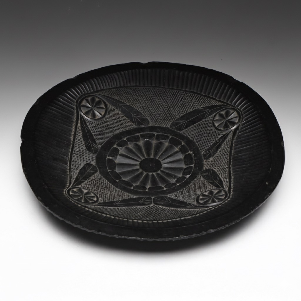 Haida Carved Argillite Stone Bowl