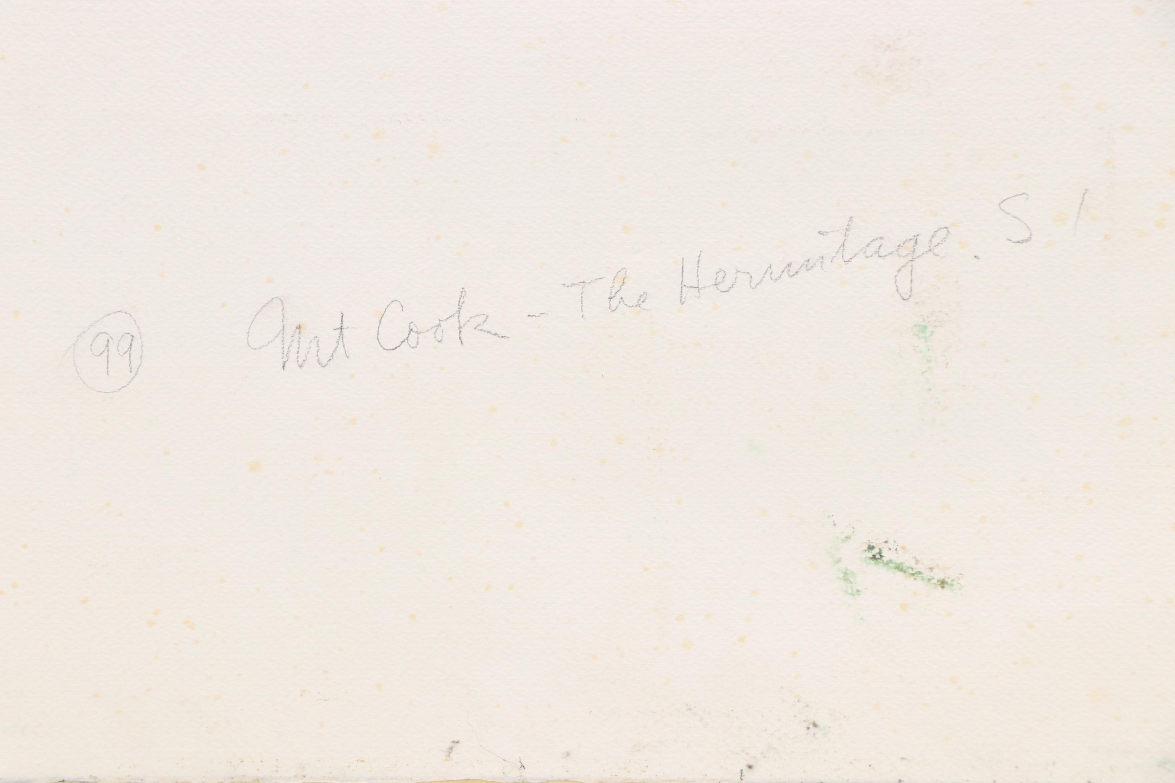 Mariano Ortuzar Winter Landscape Watercolor Painting of New Zealand's Mt. Cook