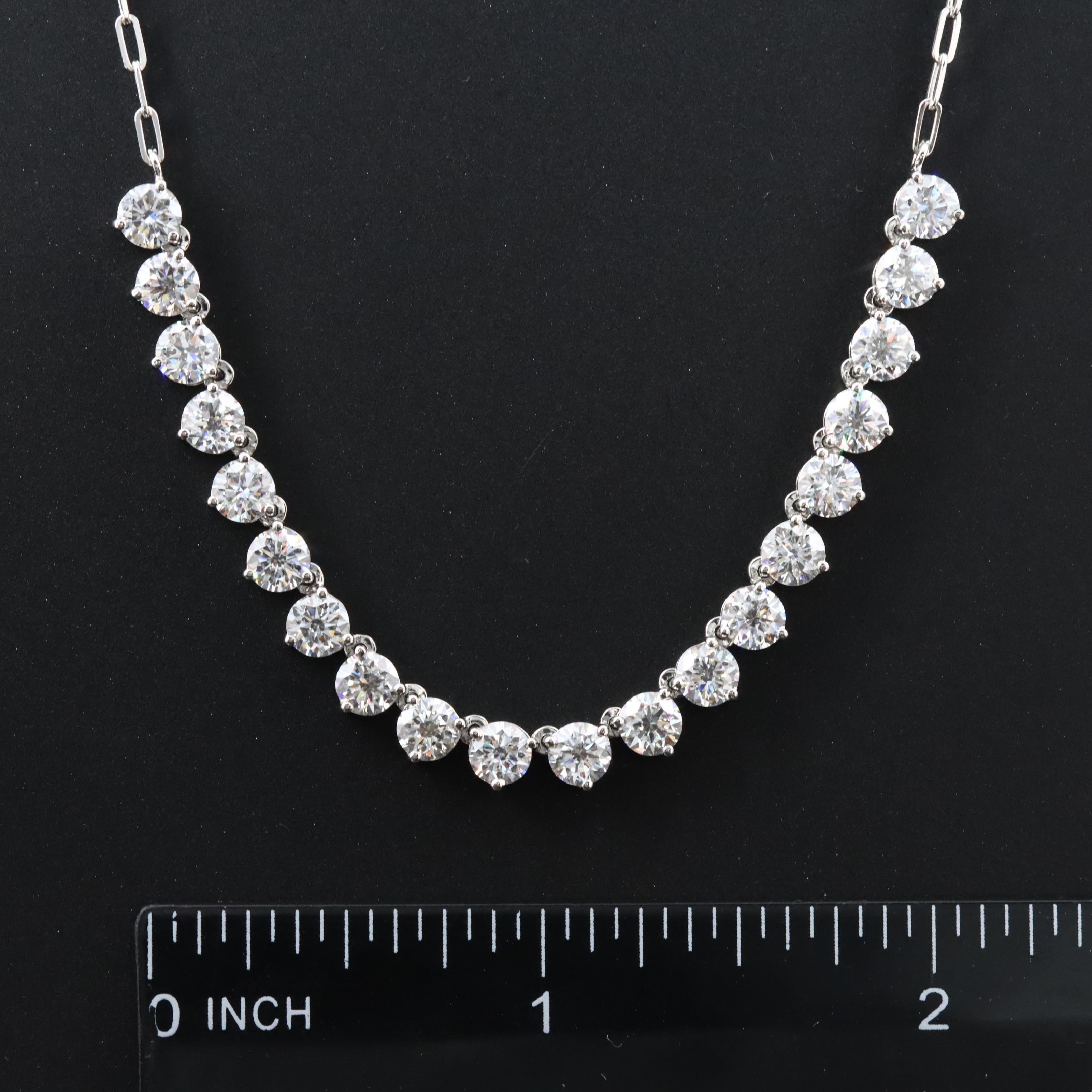 Platinum 5.42 CTW Lab Grown Diamond Necklace