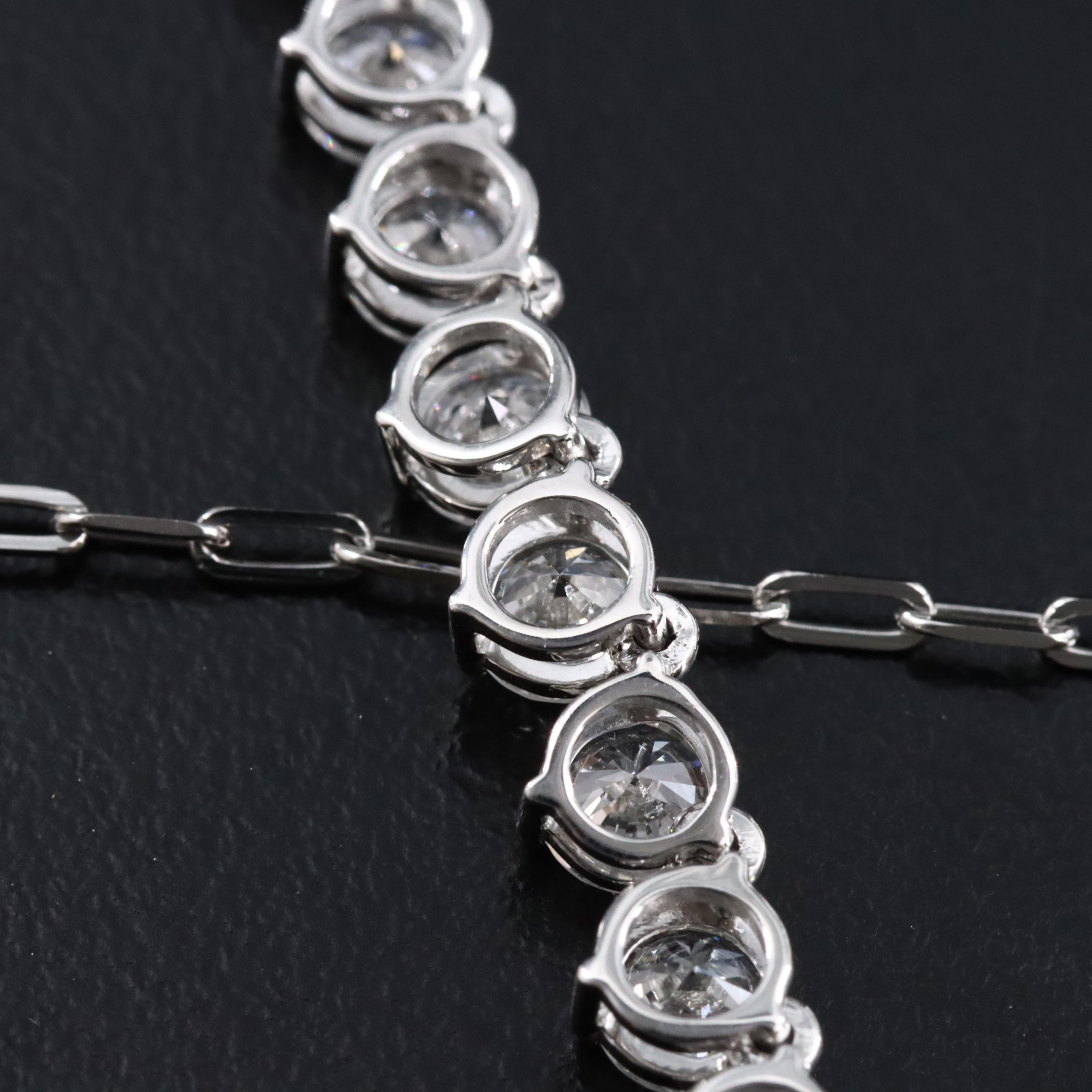 Platinum 5.42 CTW Lab Grown Diamond Necklace