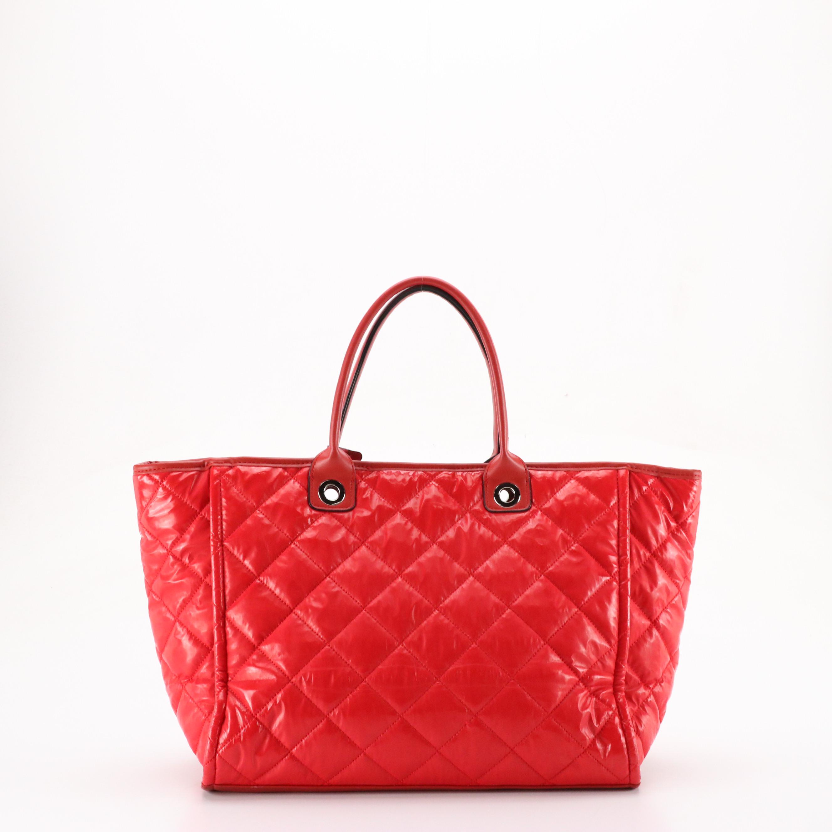 Kate Spade Black Leather Crossbody Bag, Steve Madden Red Quilted PU Tote Bag