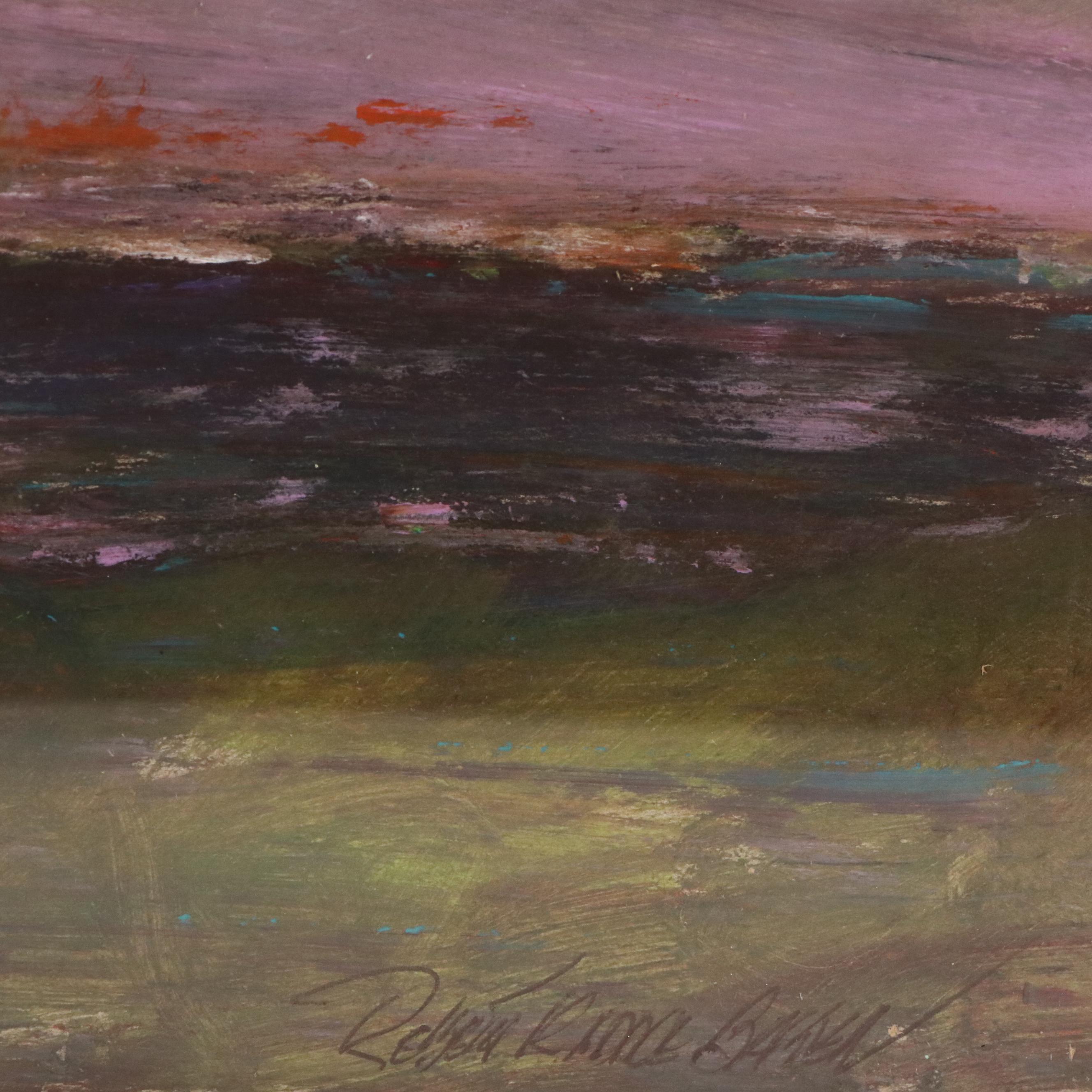 Robert Riddle Baker Acrylic Painting "Tree Kissed by the Setting Sun," 2025