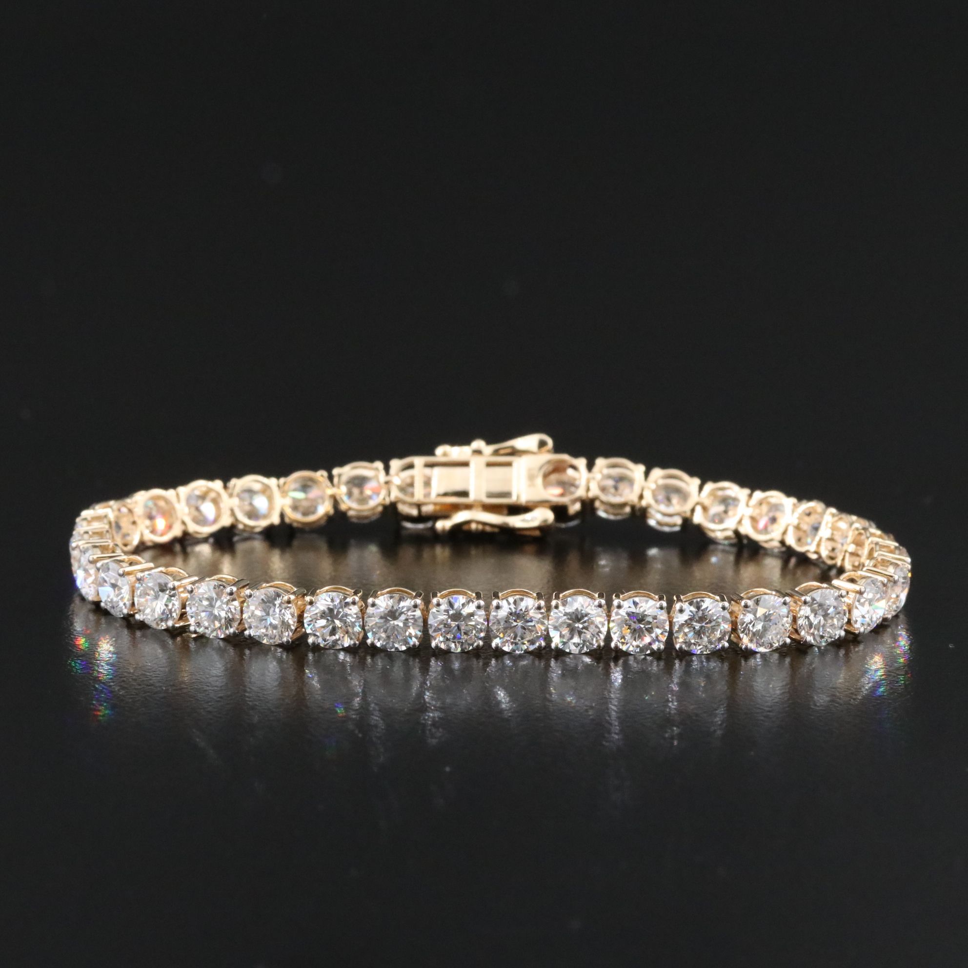 14K 13.82 CTW Lab Grown Diamond Line Bracelet