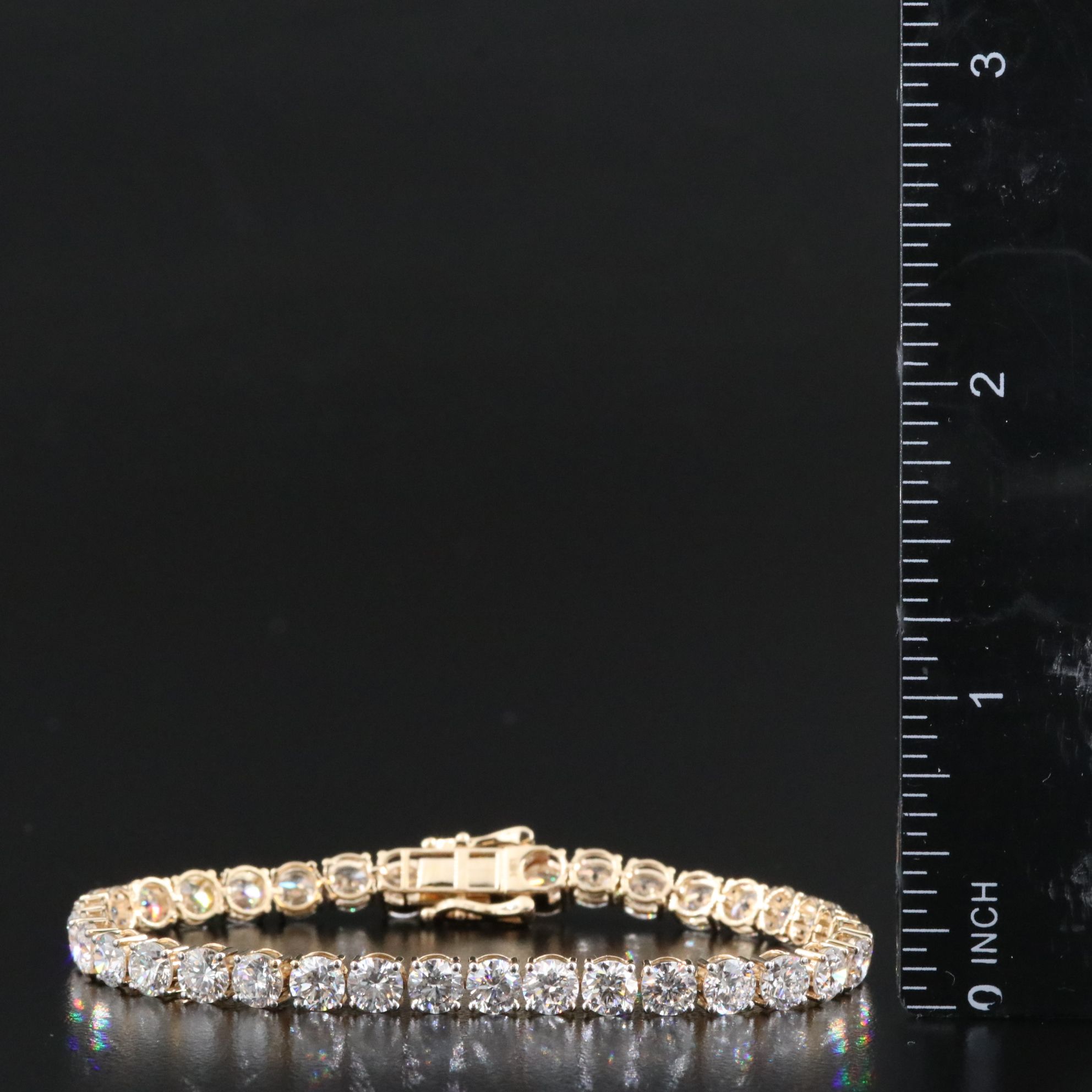 14K 13.82 CTW Lab Grown Diamond Line Bracelet