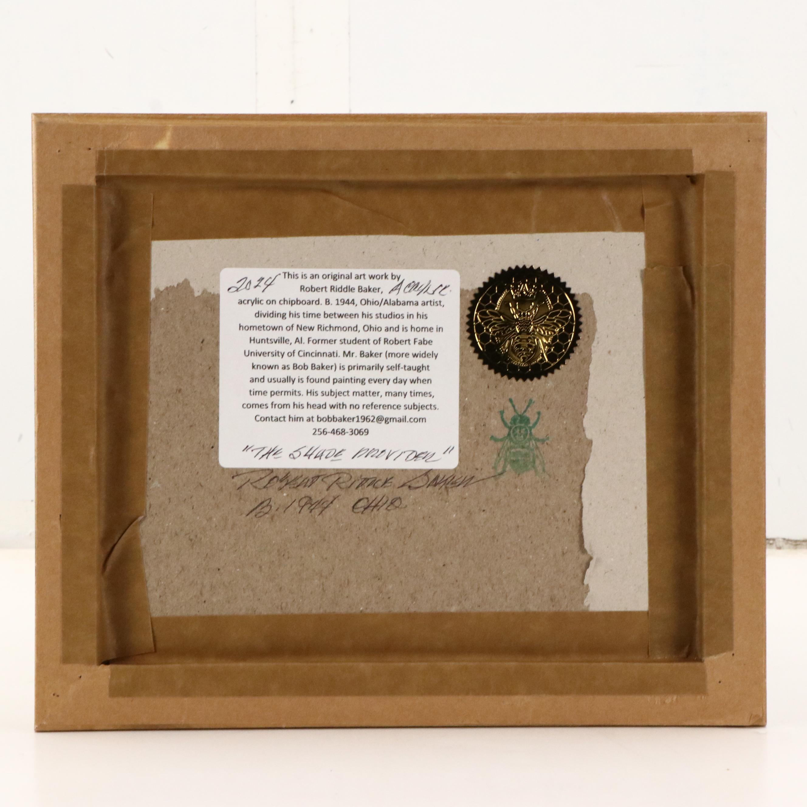 Robert Riddle Baker Acrylic Painting "The Shade Provider," 2024