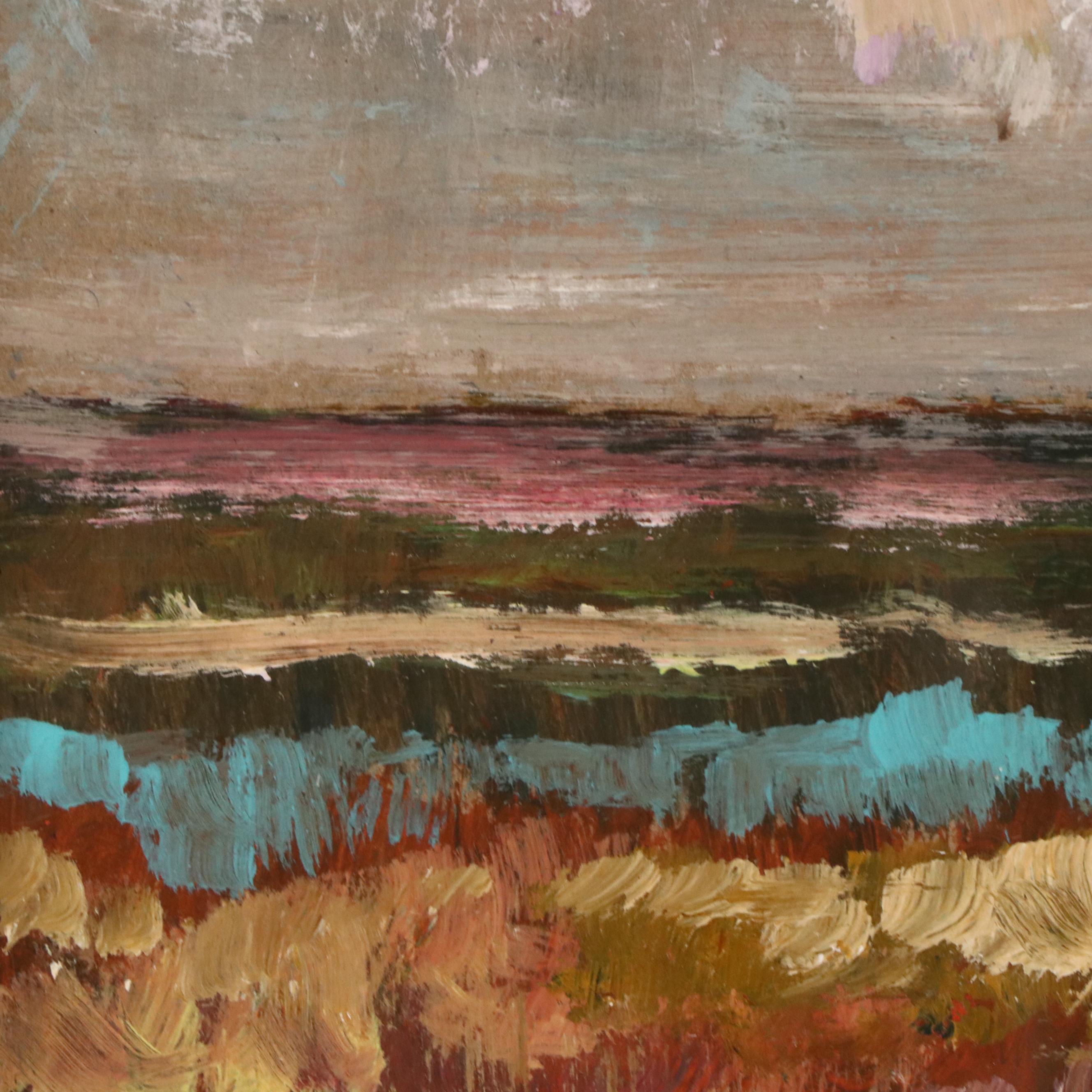 Robert Riddle Baker Acrylic Painting "Reflective Wetlands," 2024