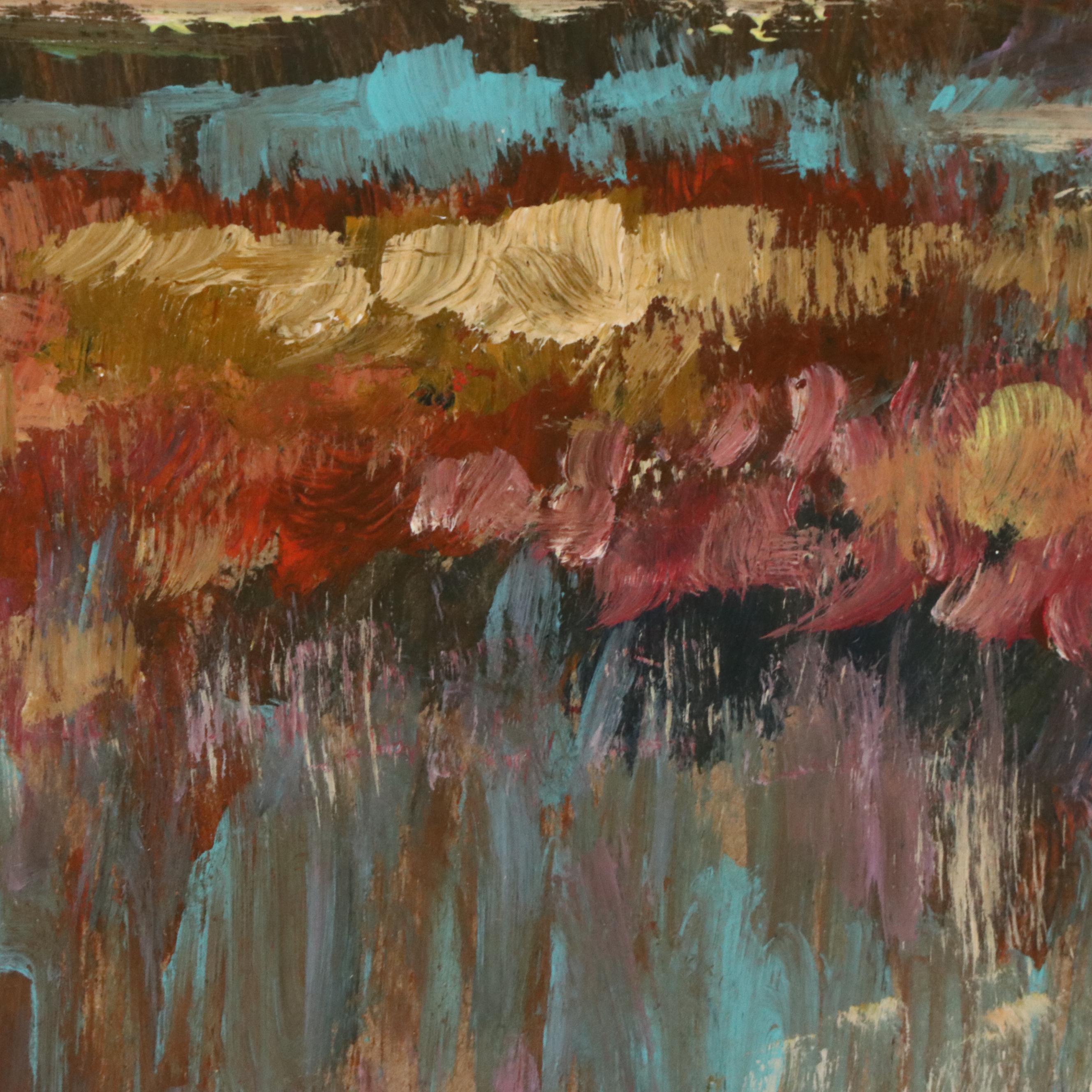 Robert Riddle Baker Acrylic Painting "Reflective Wetlands," 2024