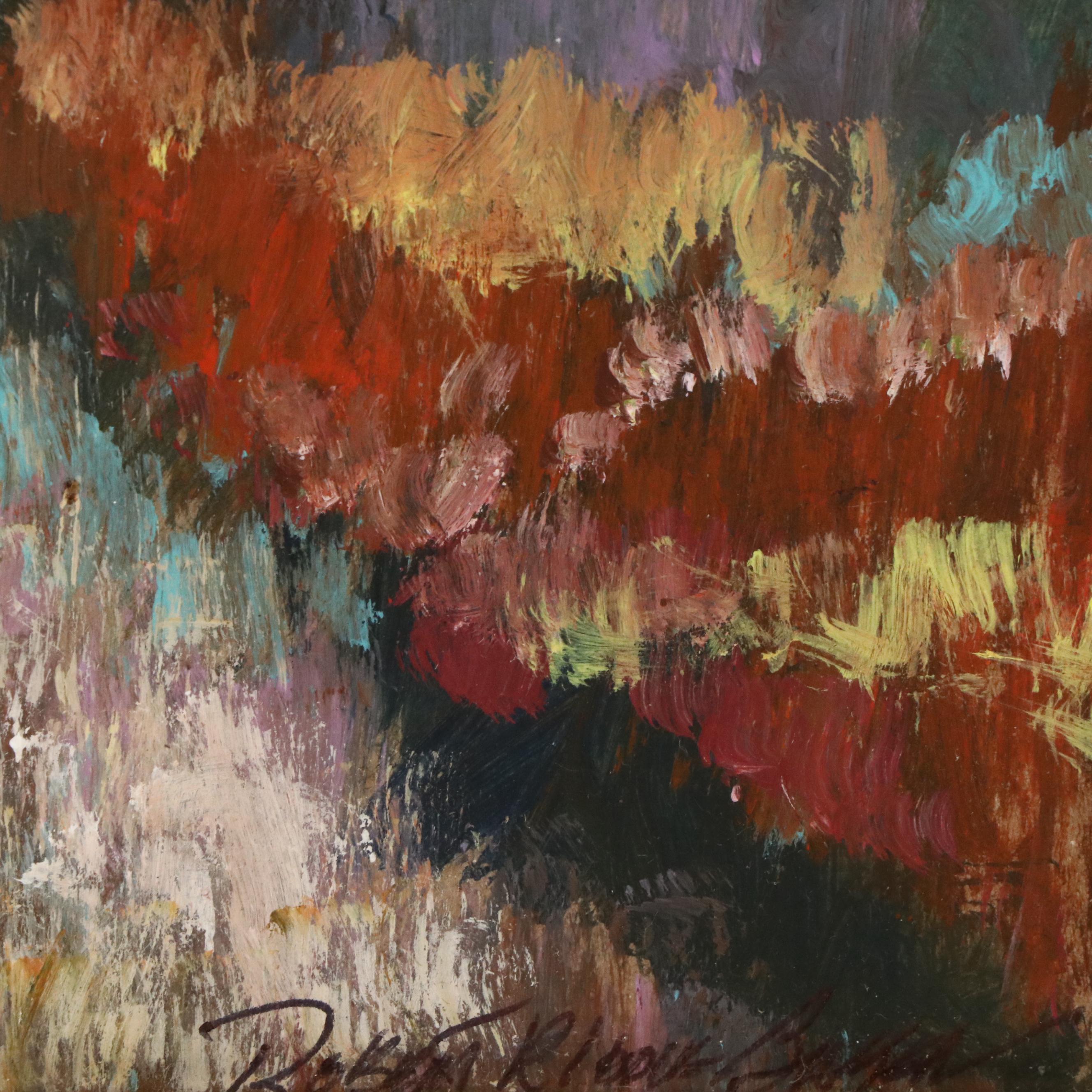 Robert Riddle Baker Acrylic Painting "Reflective Wetlands," 2024