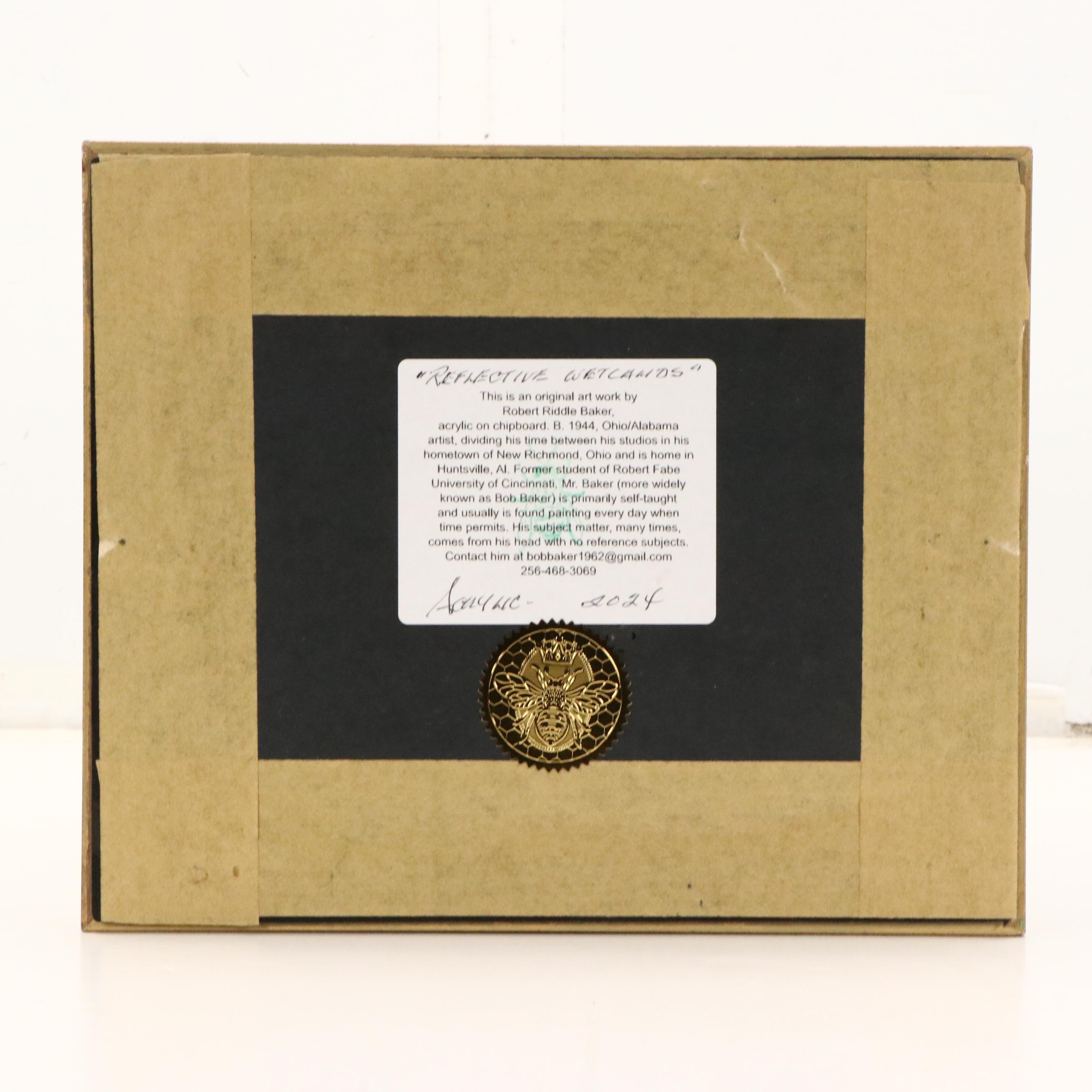 Robert Riddle Baker Acrylic Painting "Reflective Wetlands," 2024