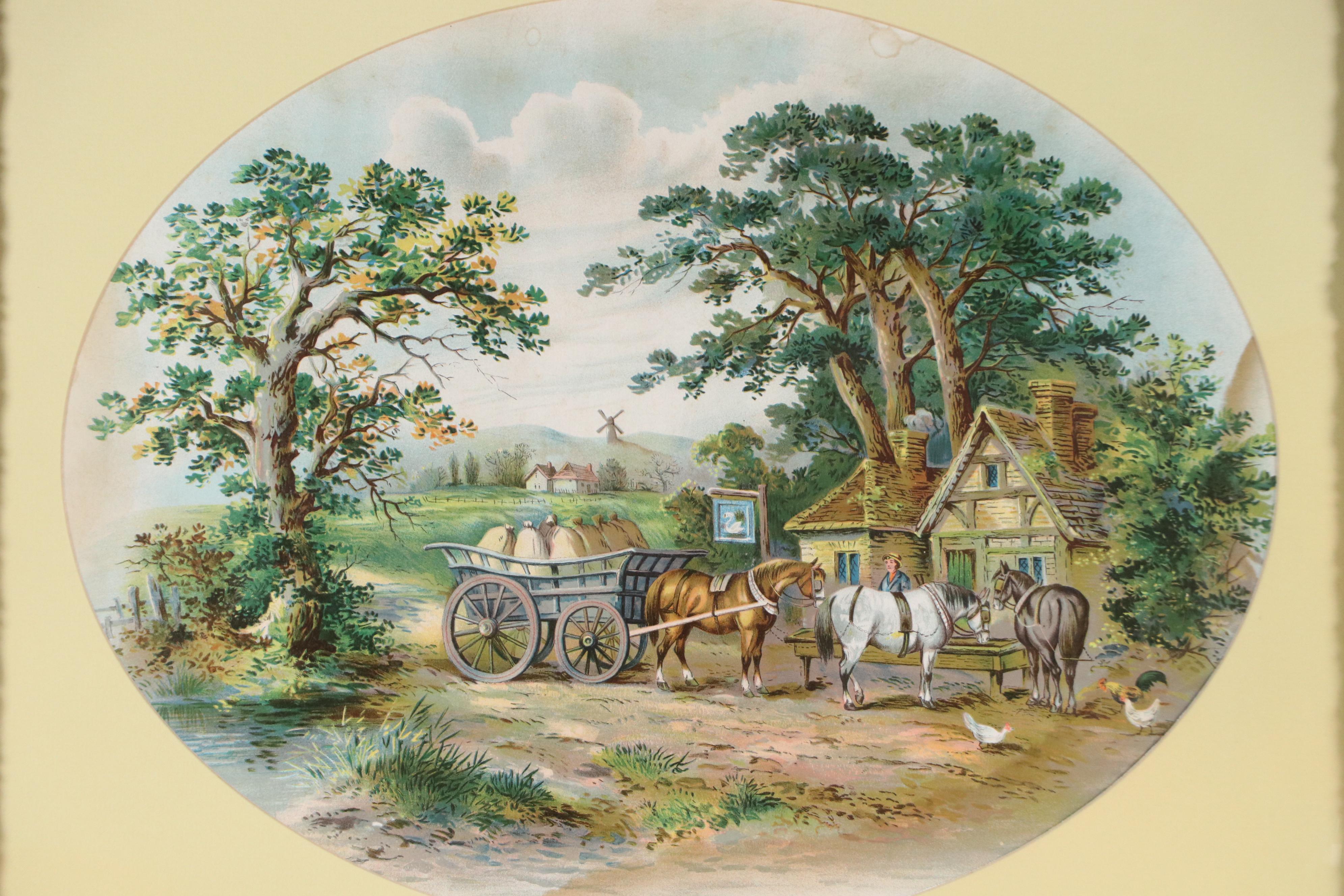 Hallen & Weiner Chromolithograph "Noon Day Rest," 1899