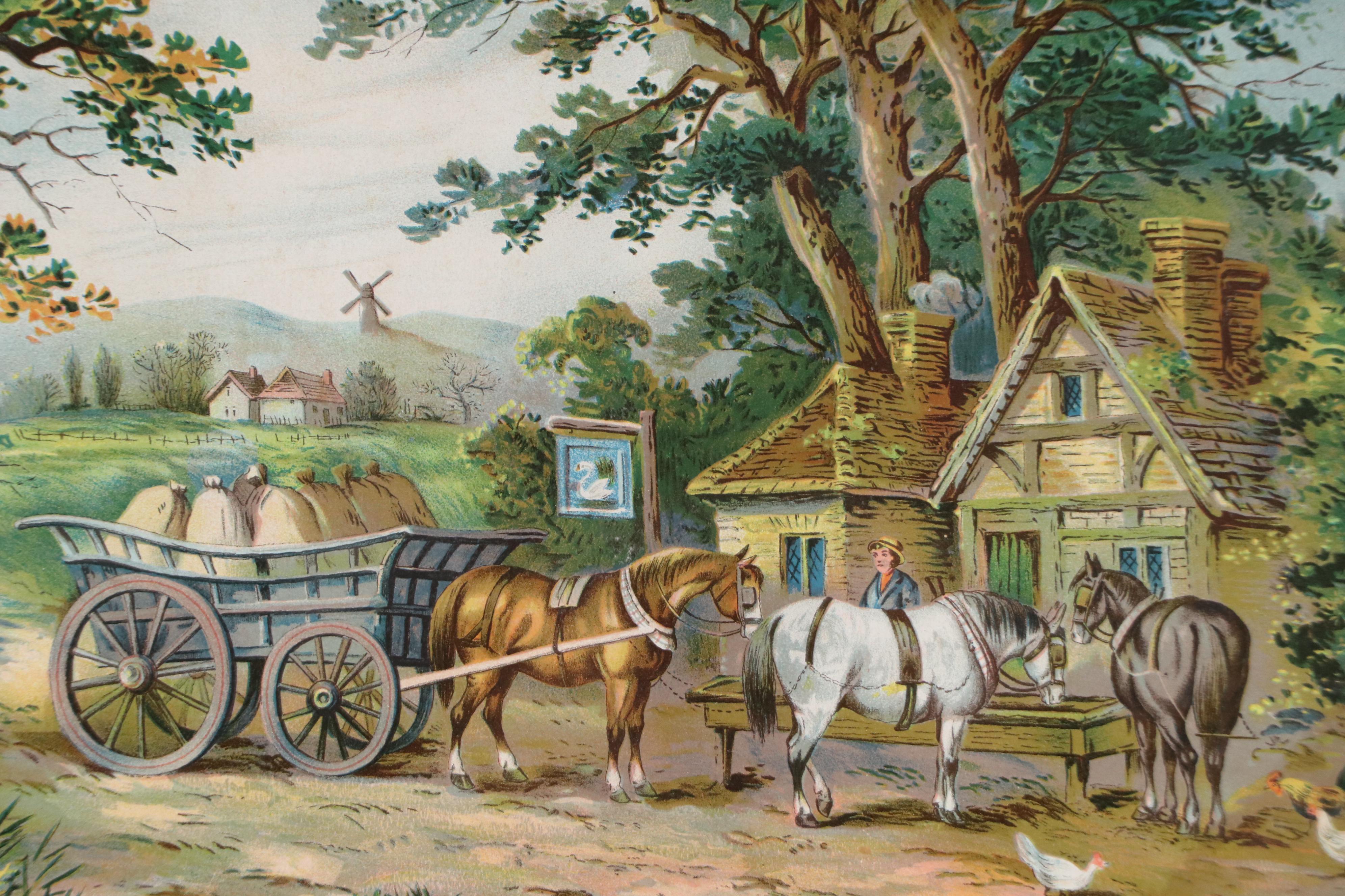 Hallen & Weiner Chromolithograph "Noon Day Rest," 1899