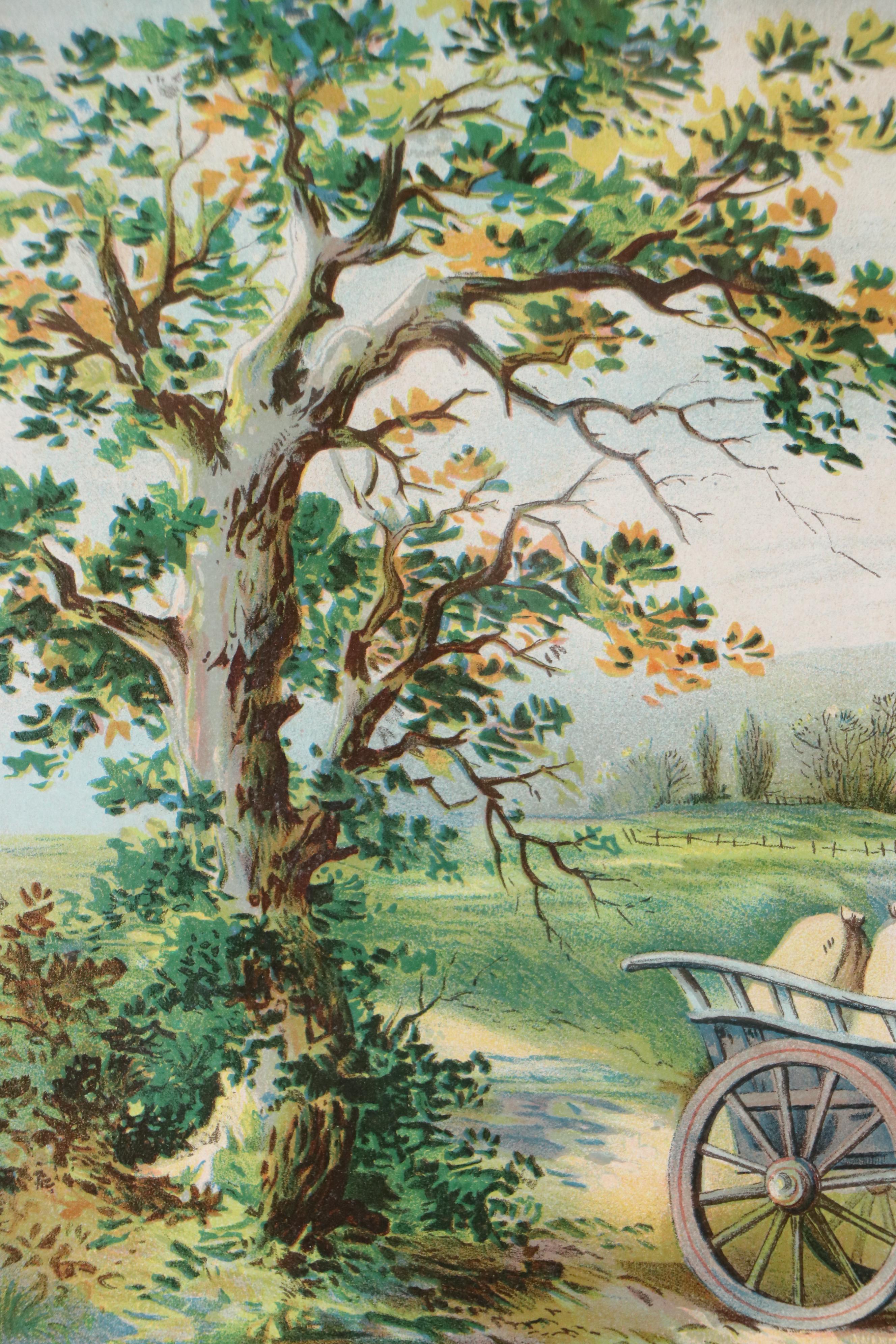 Hallen & Weiner Chromolithograph "Noon Day Rest," 1899