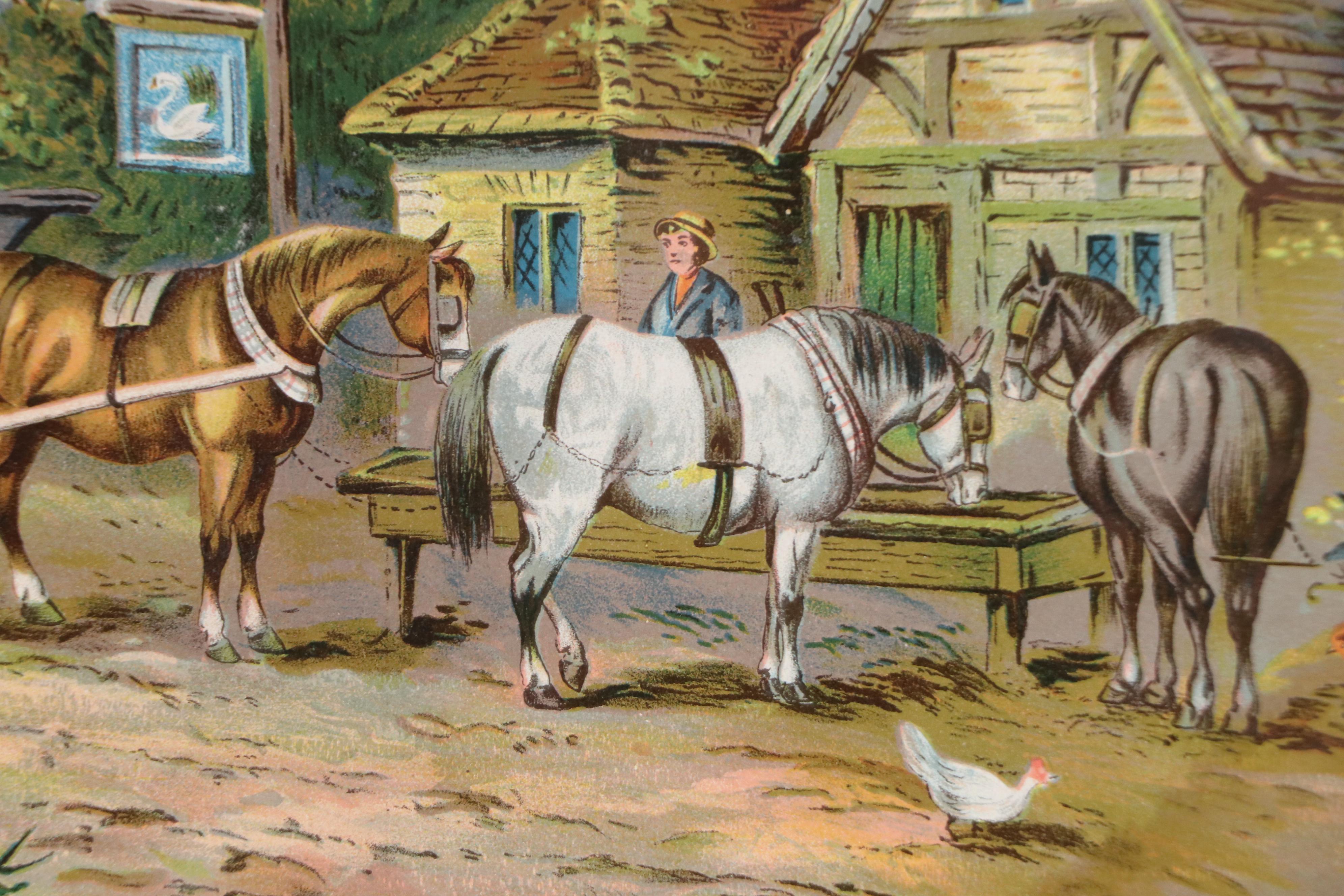 Hallen & Weiner Chromolithograph "Noon Day Rest," 1899