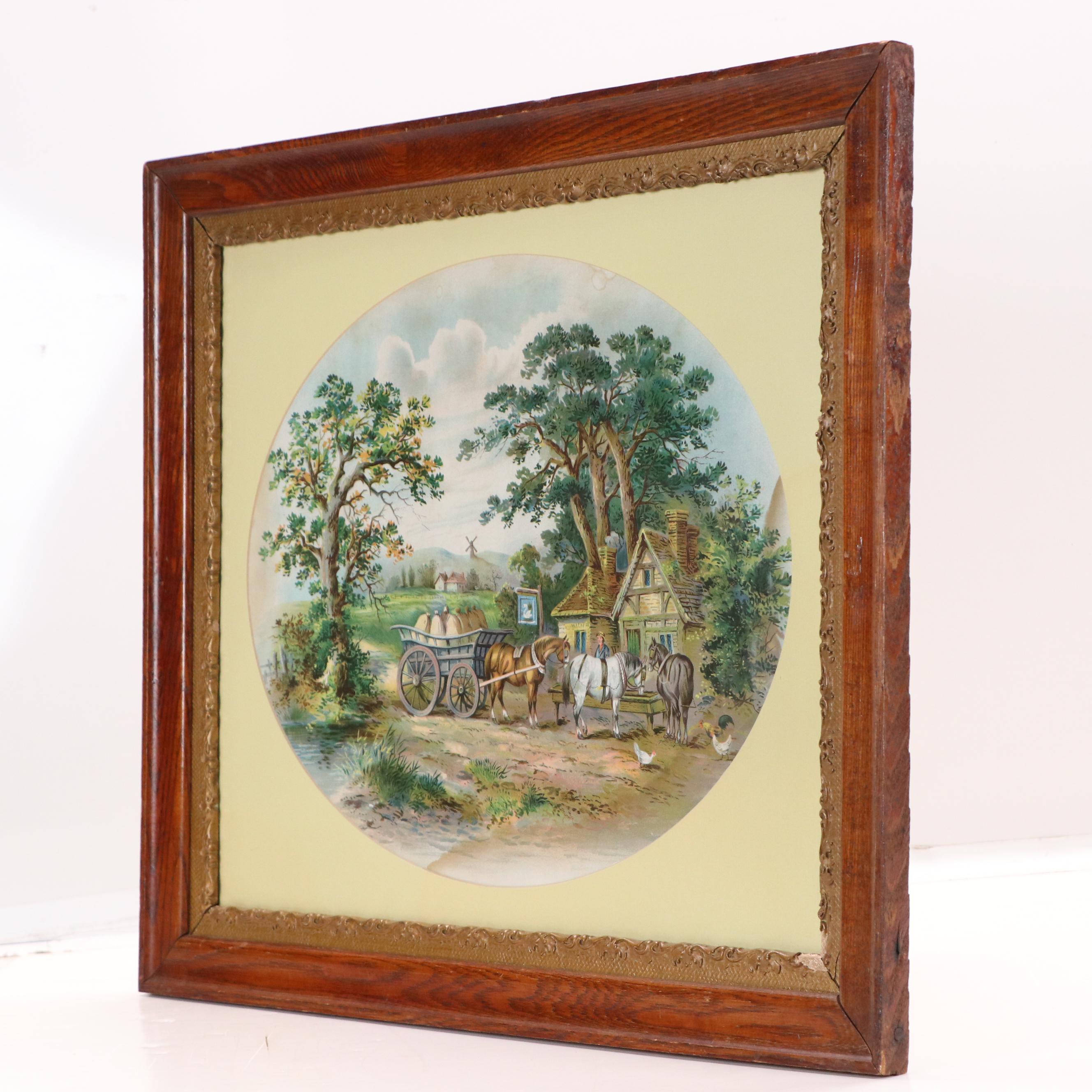 Hallen & Weiner Chromolithograph "Noon Day Rest," 1899