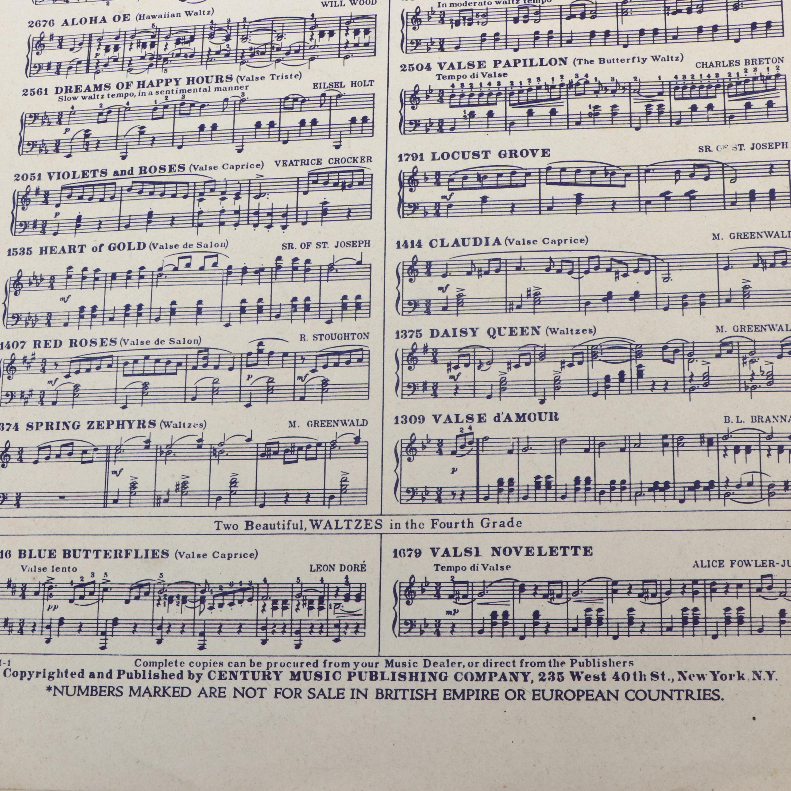 Irving Berlin "Annie Get Your Gun" and Other G. Ludovic Waltz Sheet Music