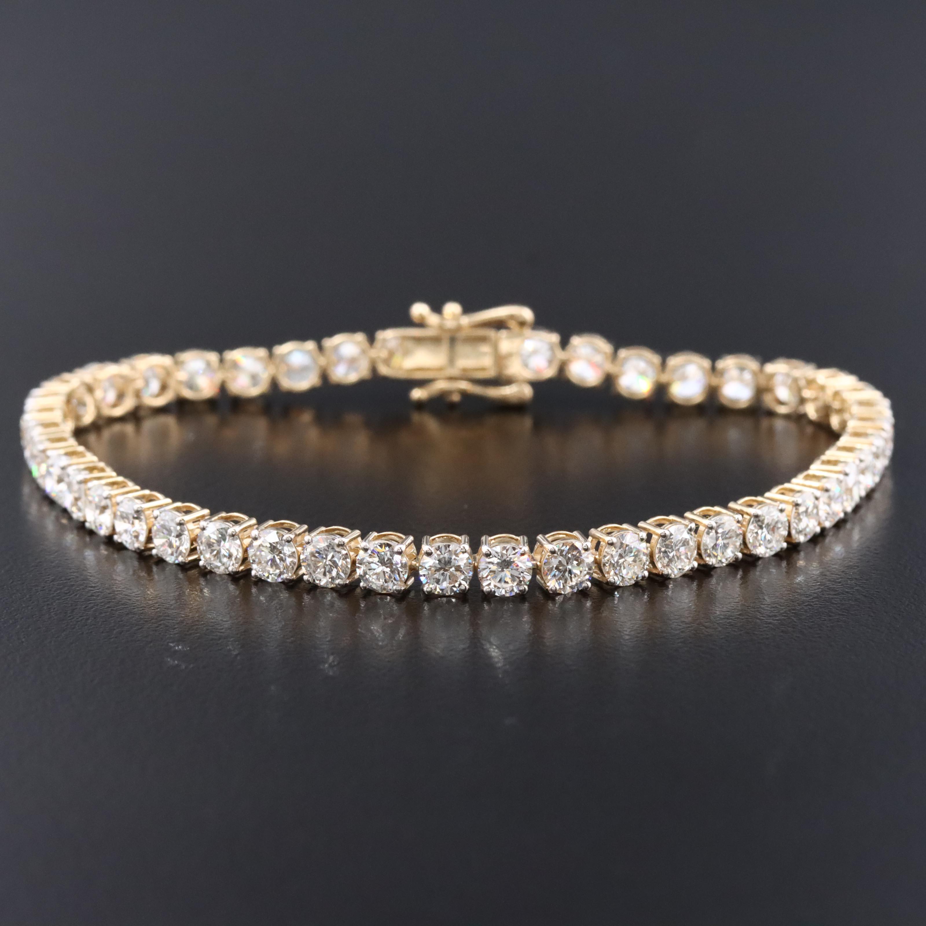 14K 10.70 CTW Lab Grown Diamond Line Bracelet