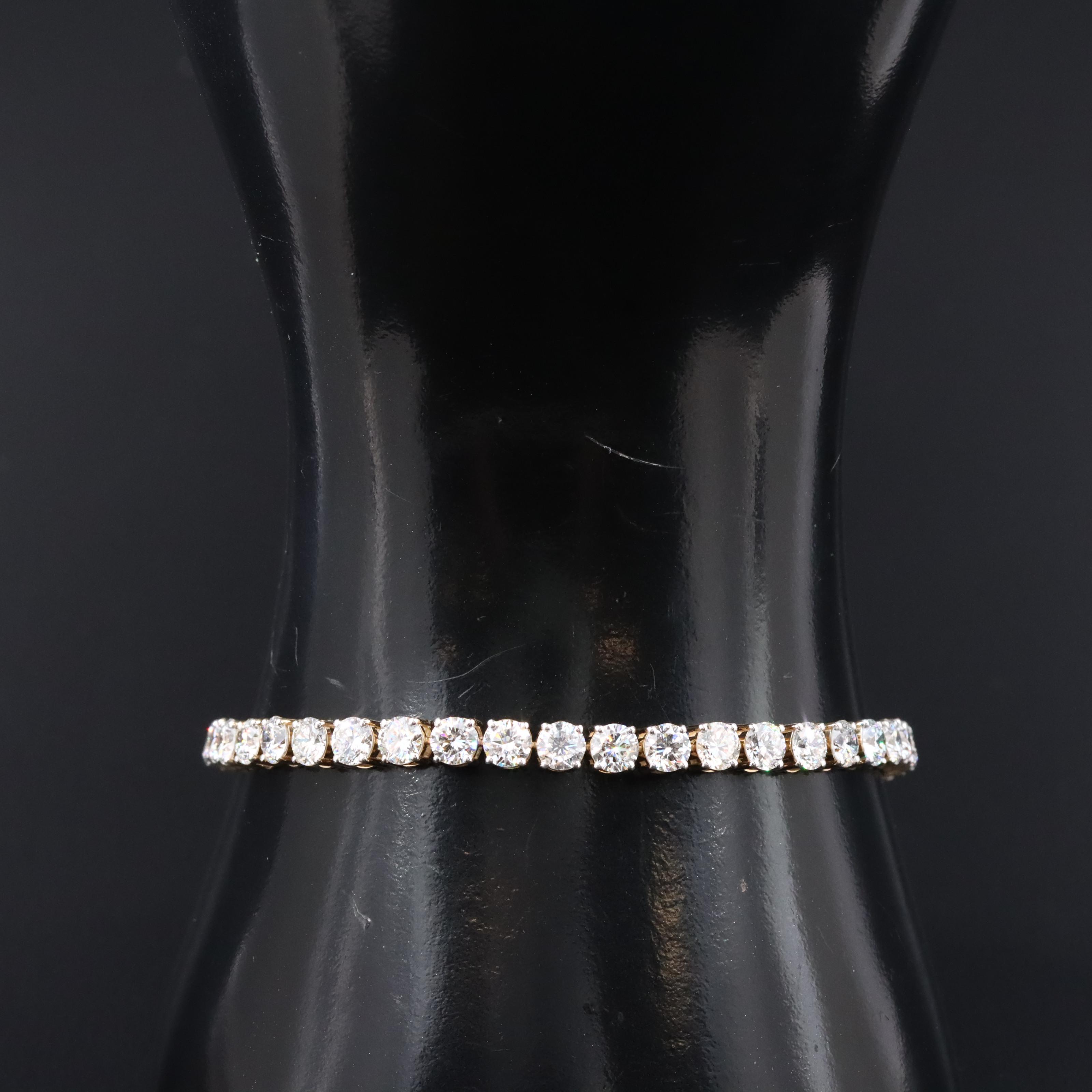 14K 10.70 CTW Lab Grown Diamond Line Bracelet