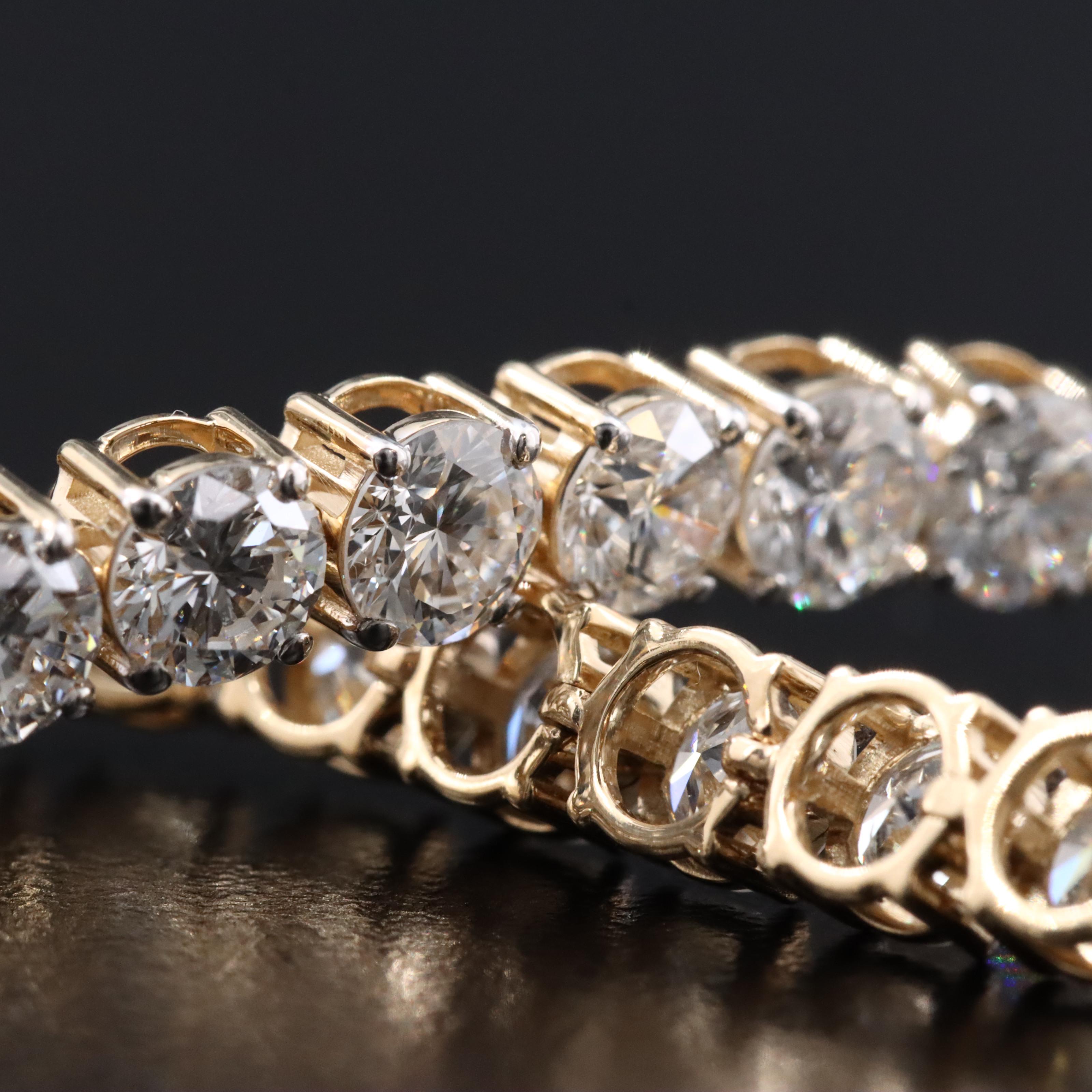 14K 10.70 CTW Lab Grown Diamond Line Bracelet