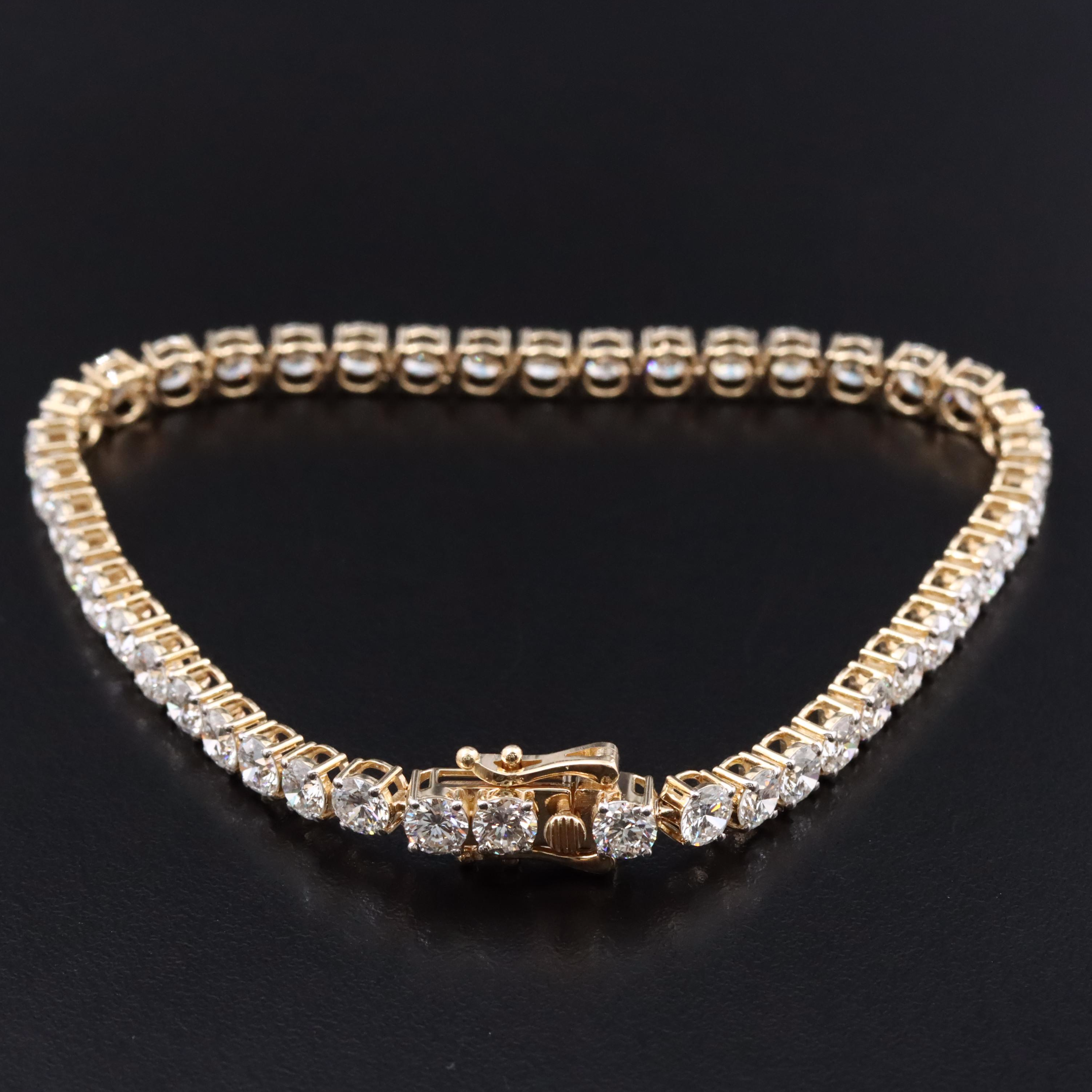 14K 10.70 CTW Lab Grown Diamond Line Bracelet