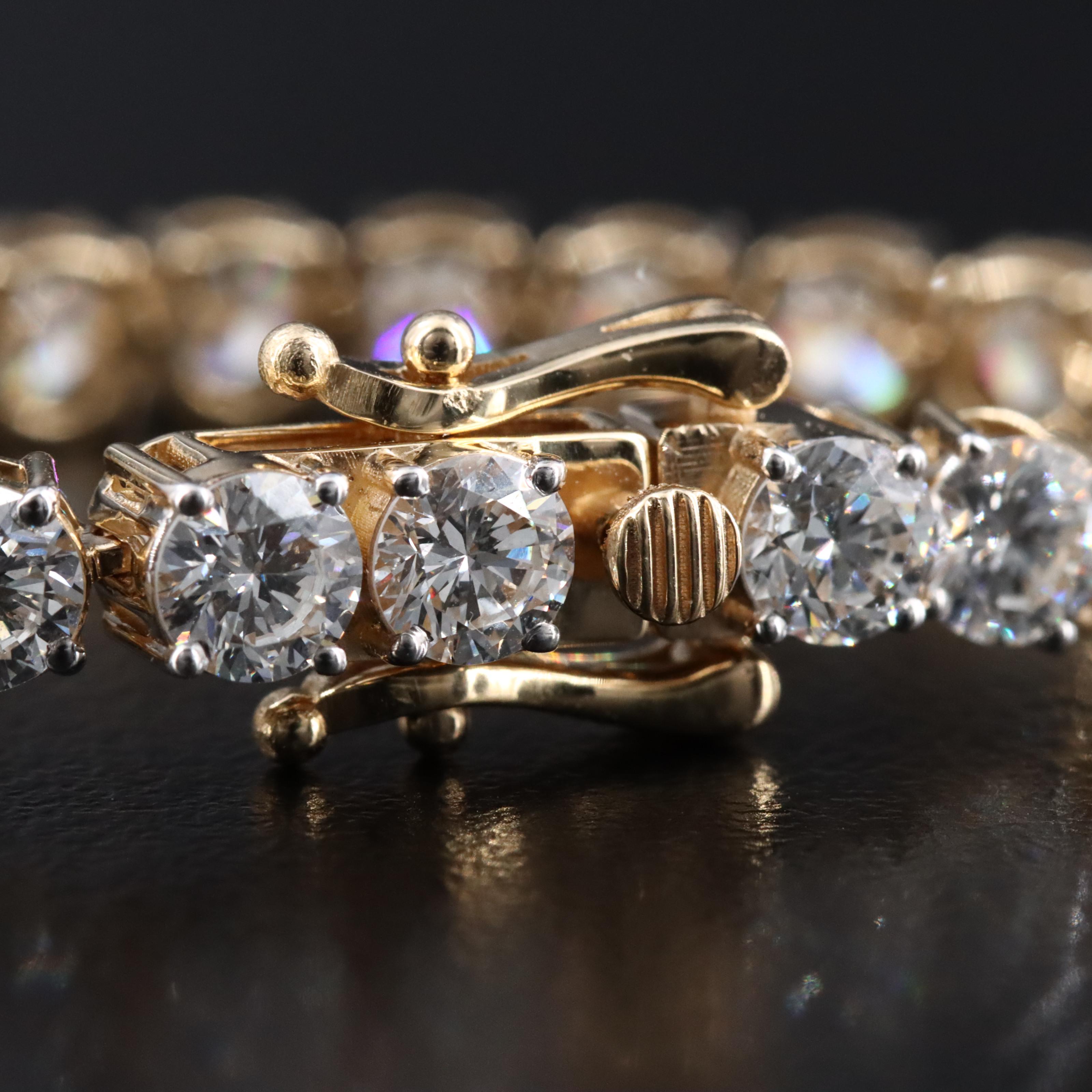 14K 10.70 CTW Lab Grown Diamond Line Bracelet