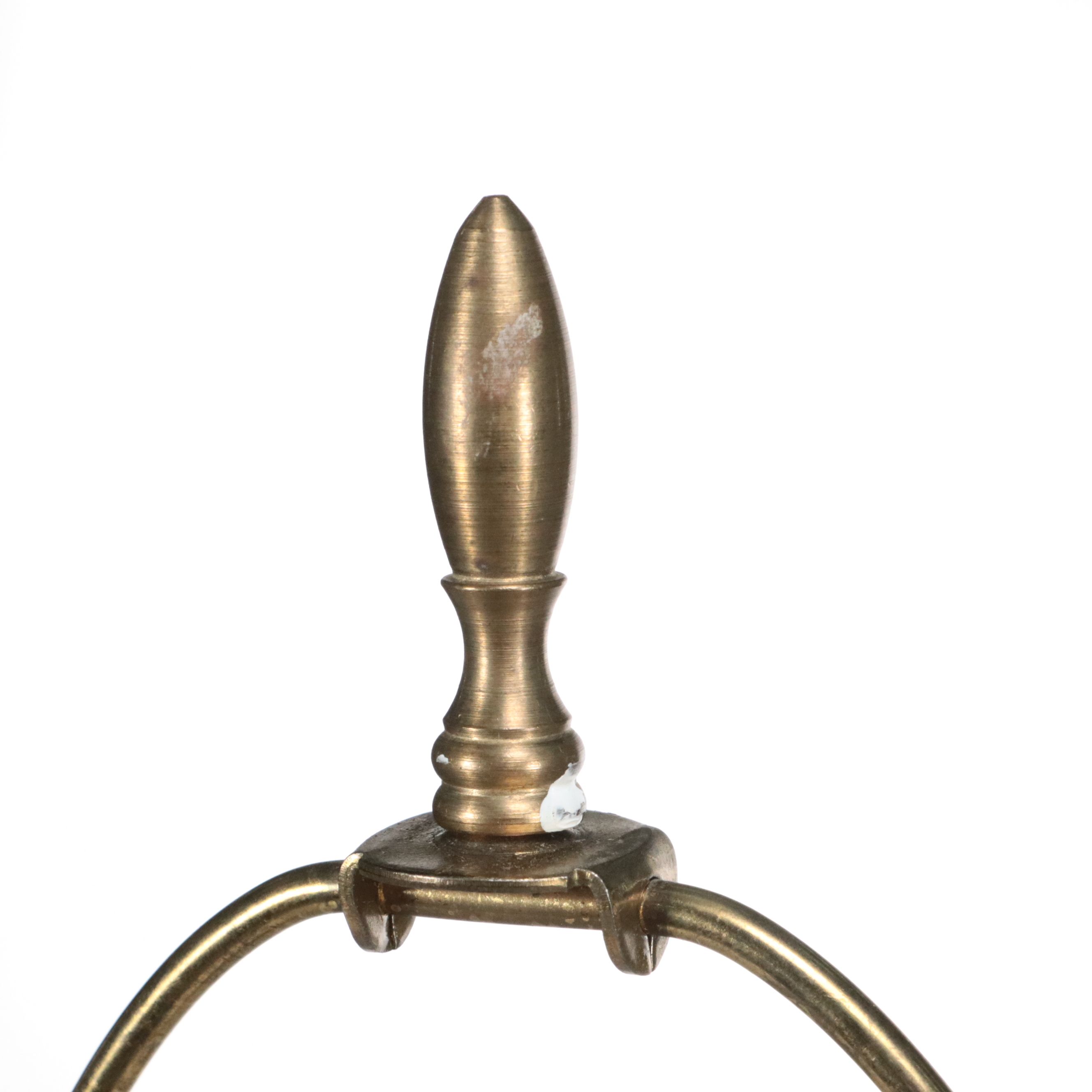 Meyda Tiffany "Three Graces" Table Lamp with Embroidered and Fringed Shade