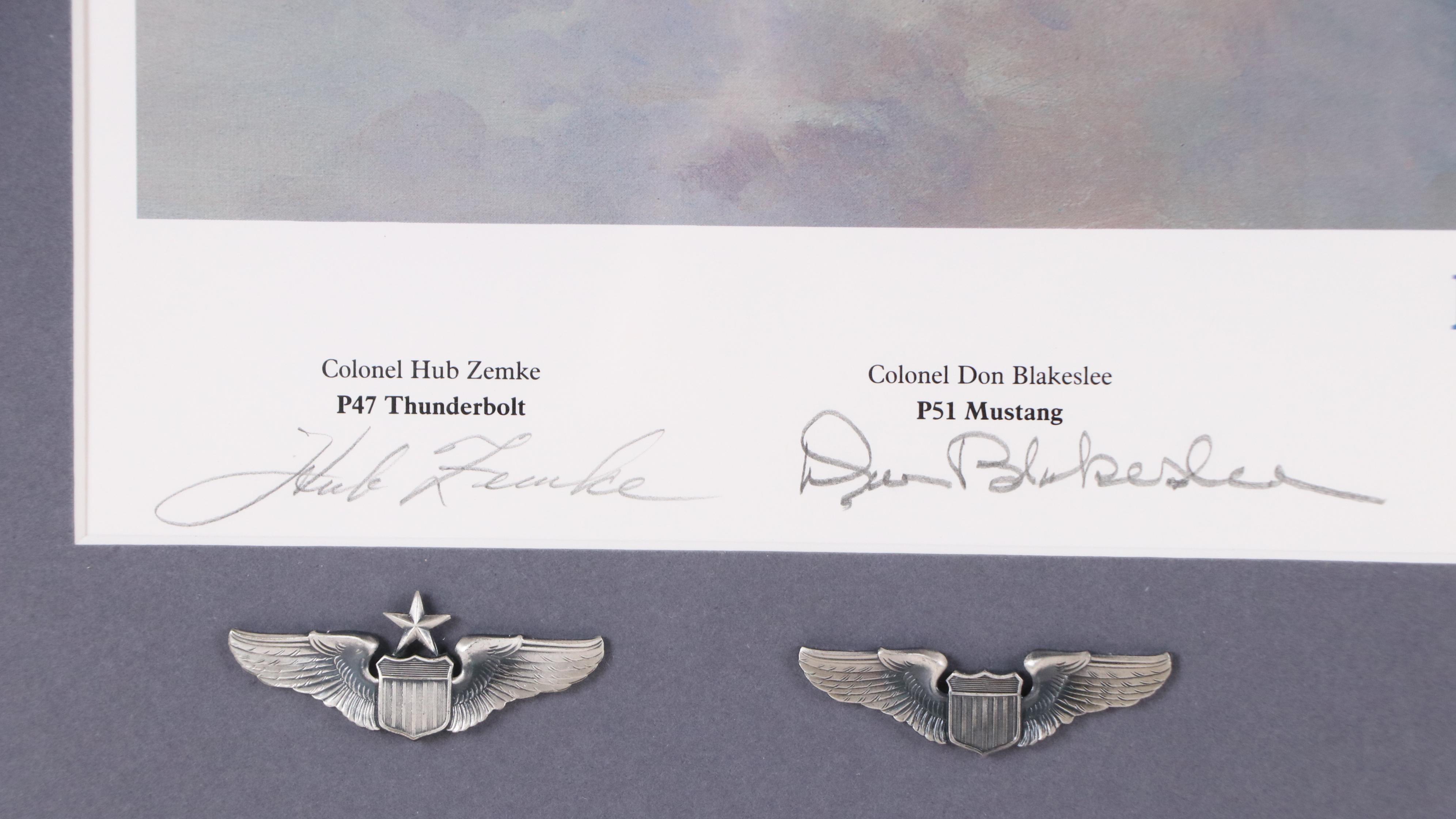 Mark Postlethwaite Offset Lithograph "Heroes of the Mighty Eighth," 1992