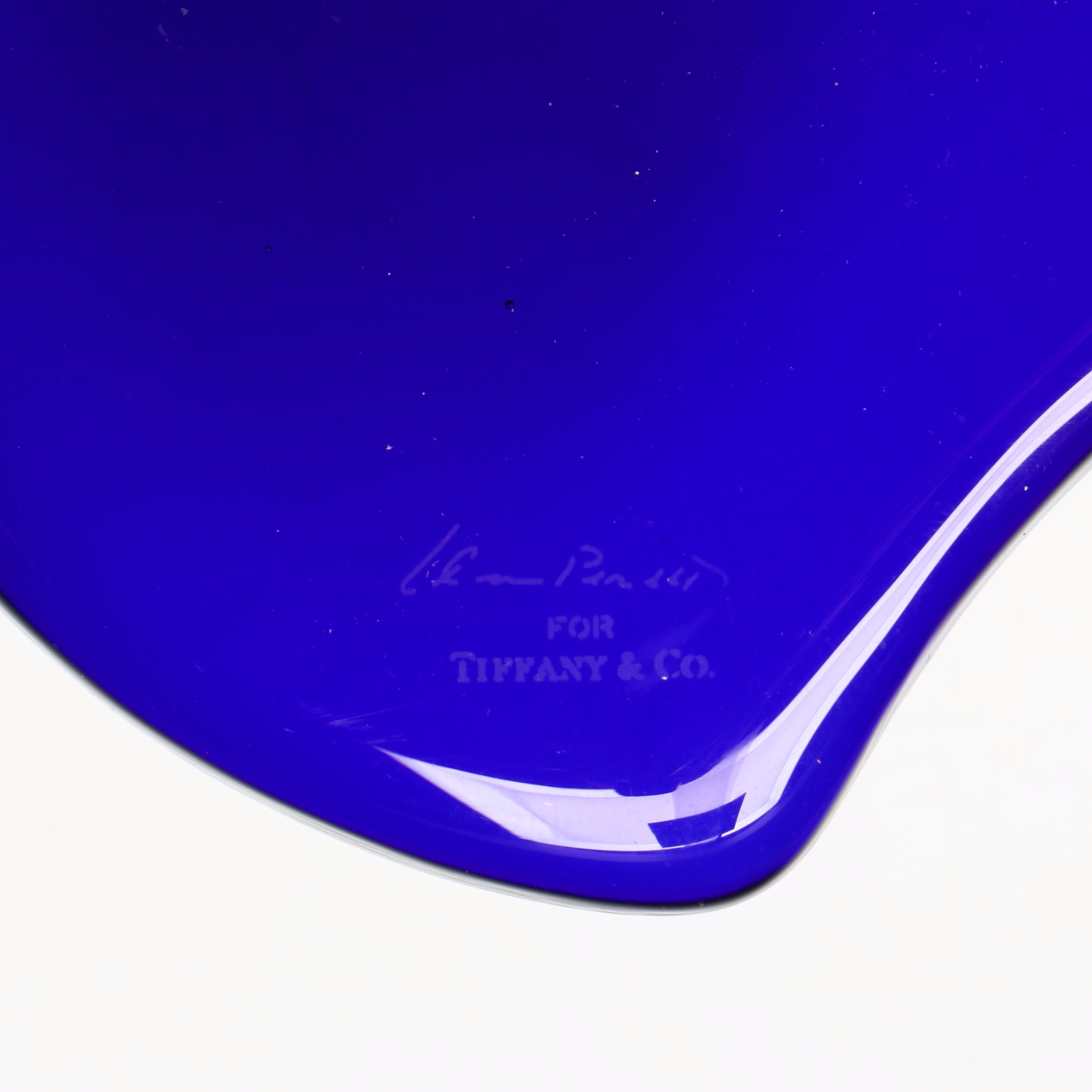 Elsa Peretti for Tiffany & Co. Blue Glass Heart Paperweight