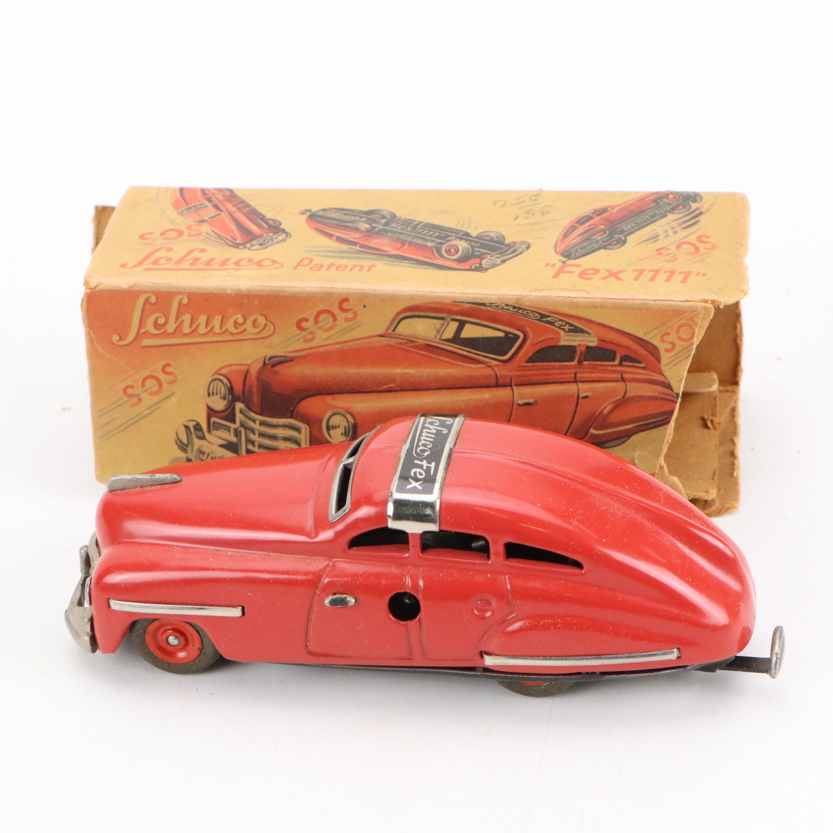 Schuco German Fex 1111 Tin Toy Car with Other Danbury Mint Pewter Vintage Cars