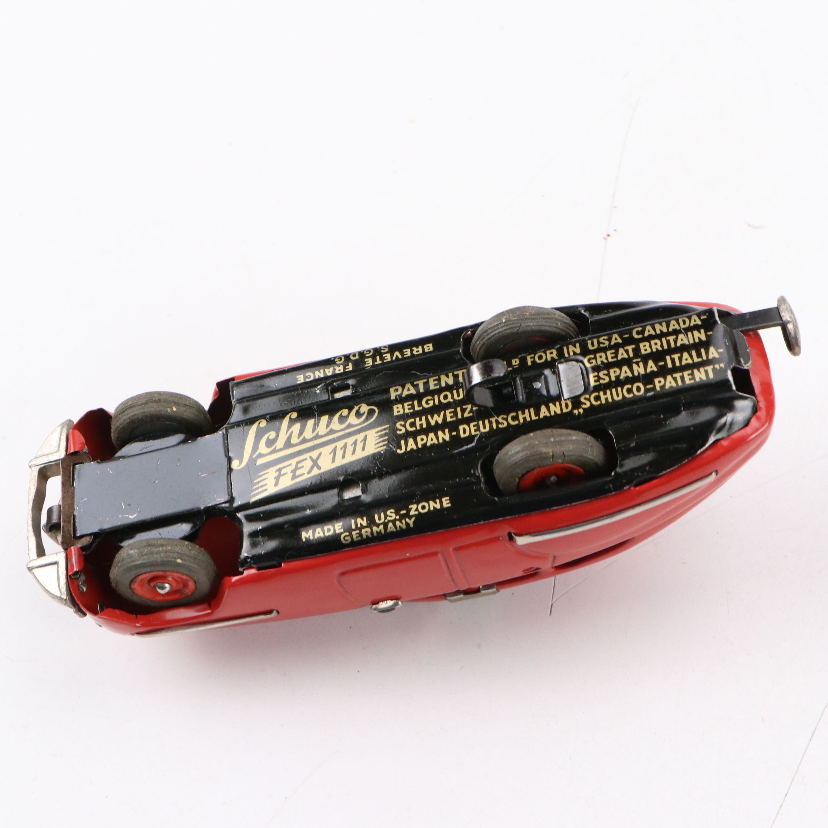 Schuco German Fex 1111 Tin Toy Car with Other Danbury Mint Pewter Vintage Cars