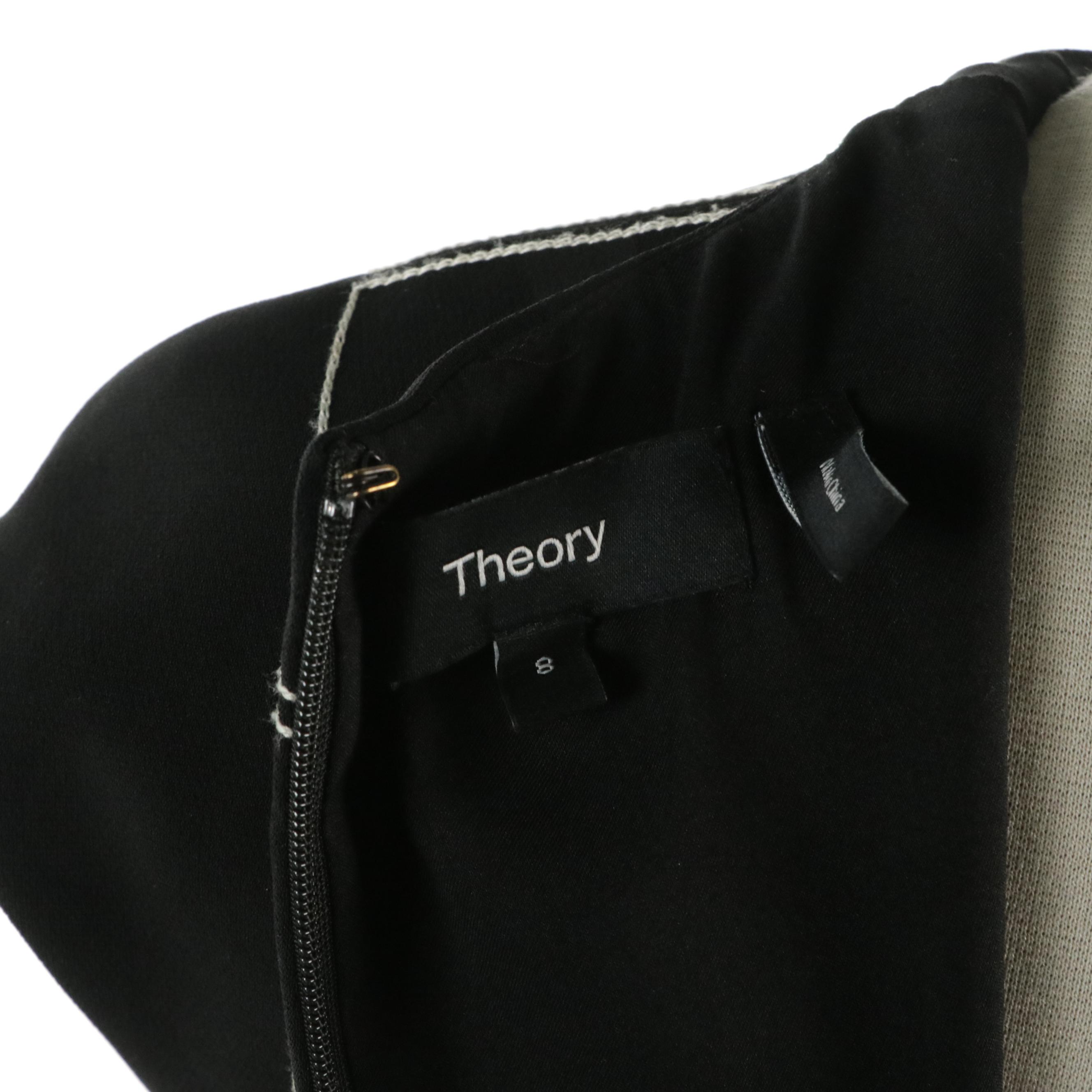 Theory Top Stitched Crepe Mini Dress and Elevenses Floral Jacquard Coat