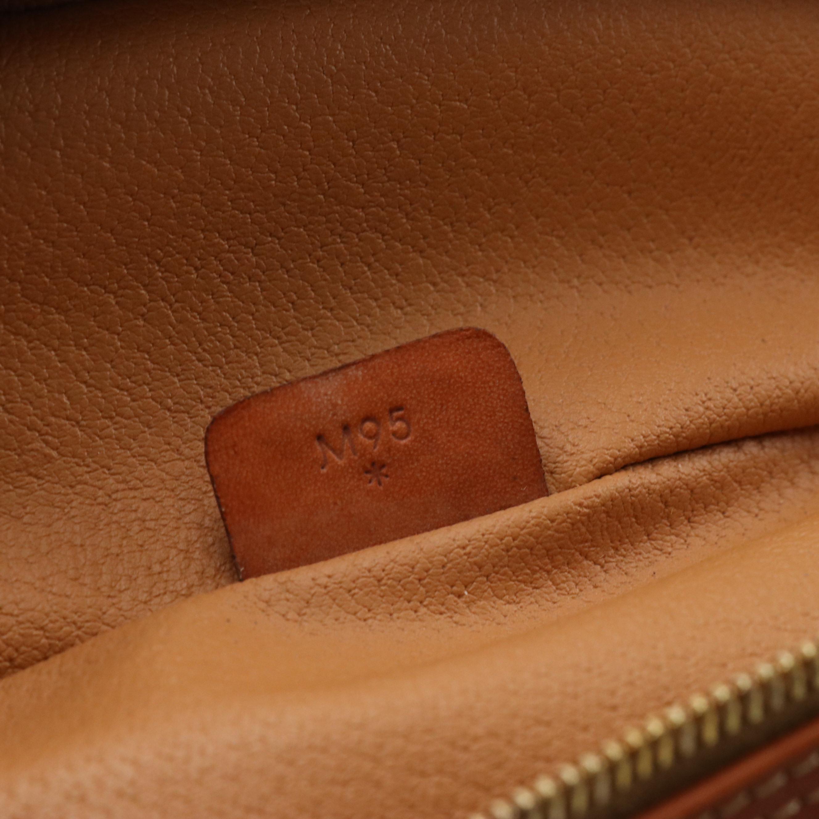 Celine Vanity Case in Macadam Canvas and Leather Trim