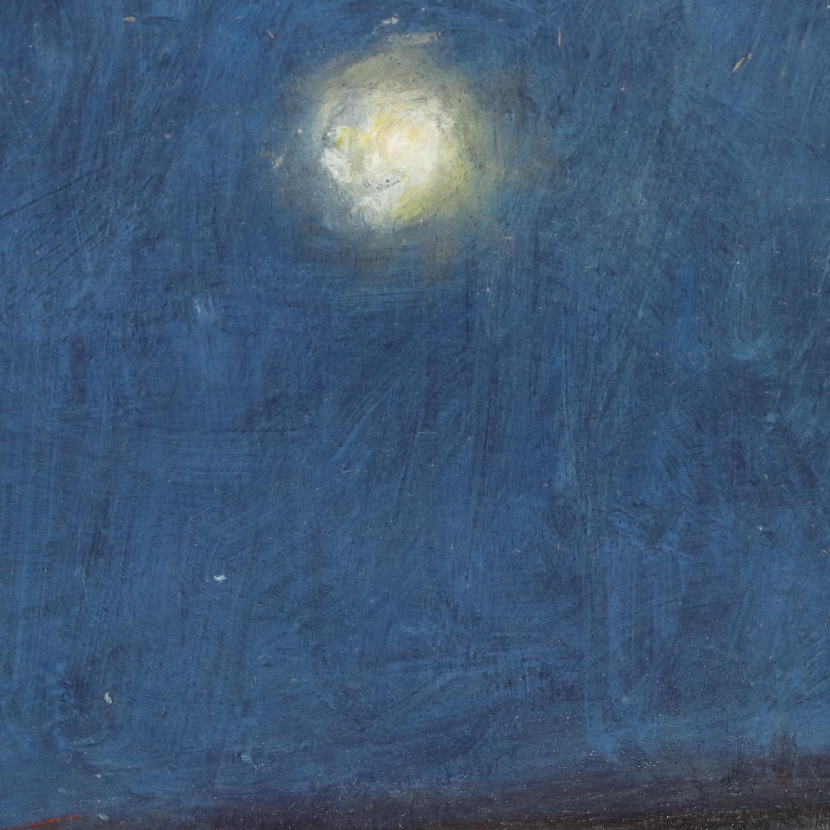 Nino Pippa Oil Painting "Venice - Moonlight Over the Grand Canal," 2022