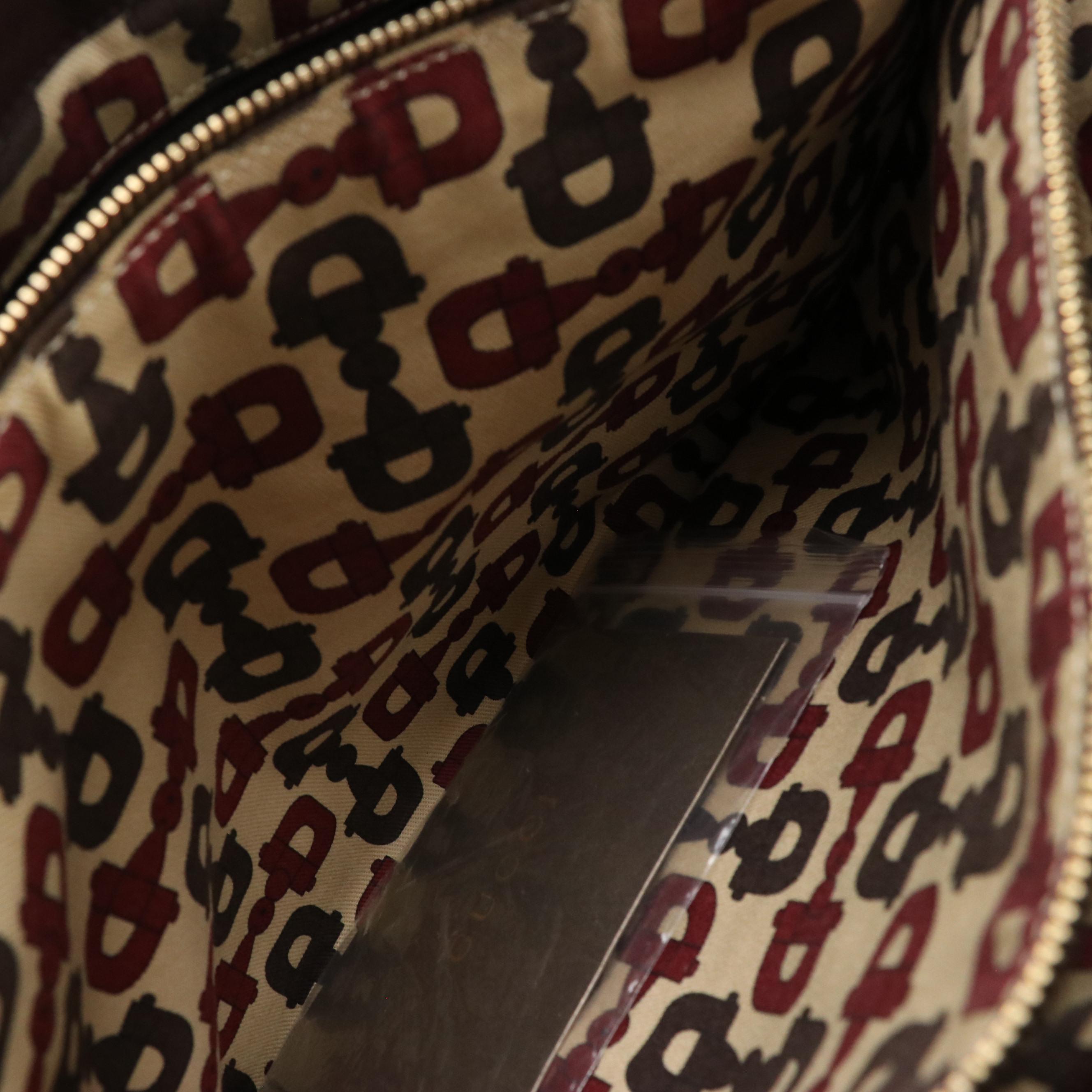 Gucci Abbey D-Ring Tote Bag in Shimmery Brown Guccissima Leather