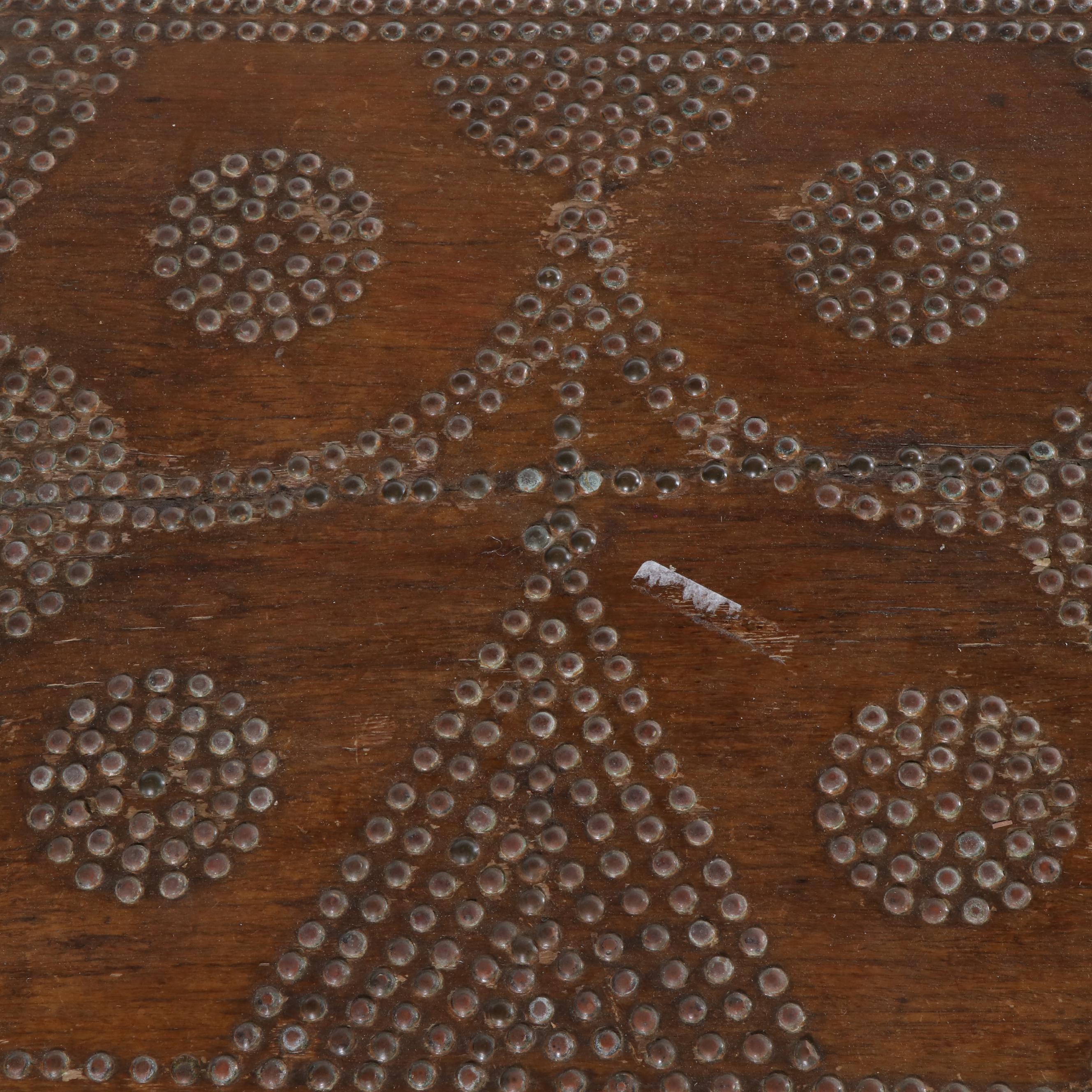 Anglo-Indian Style Brass Nailhead-Decorated Trunk, 20th Century