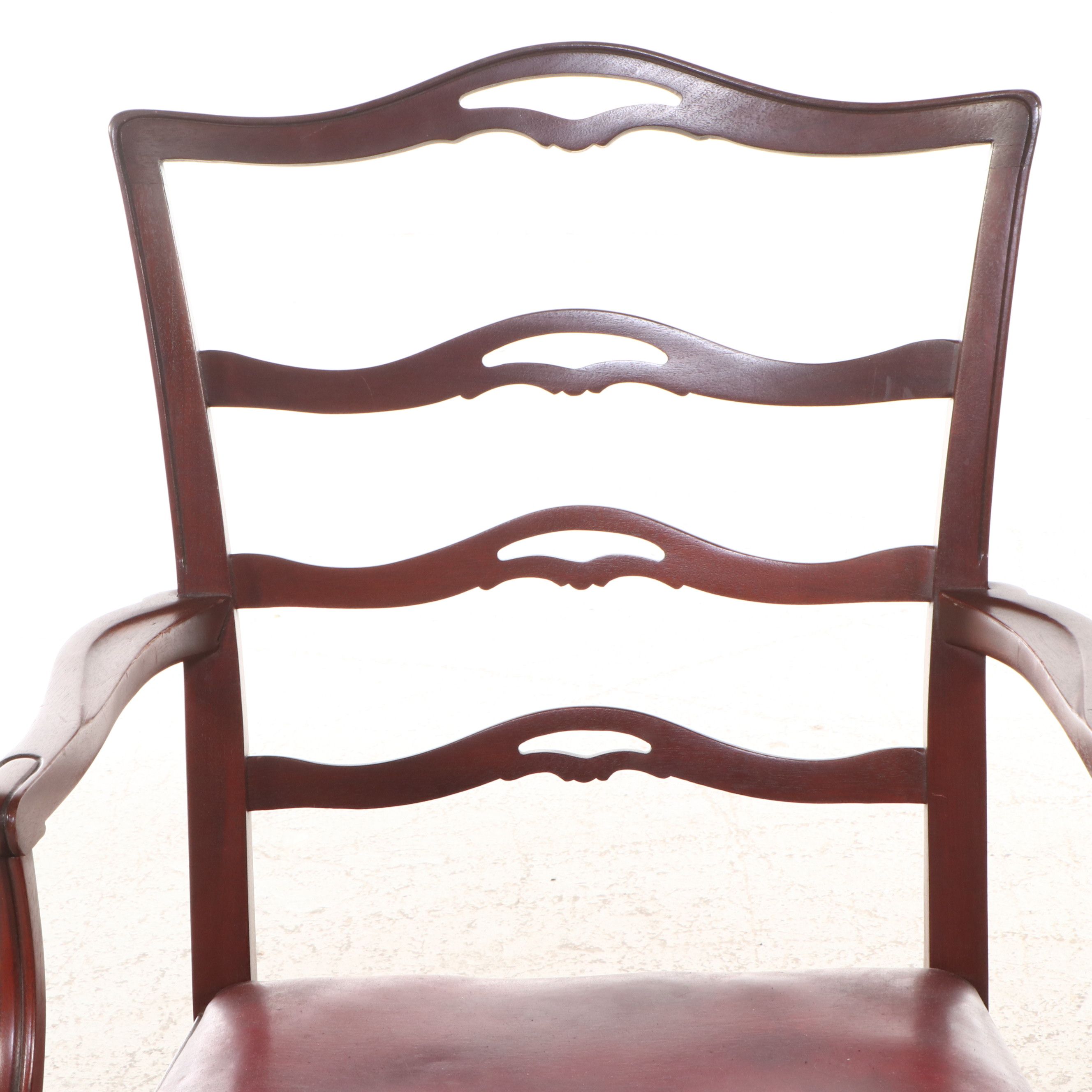 Set of Six Grand Ledge Chair Co. Chippendale Style Mahogany Dining Chairs