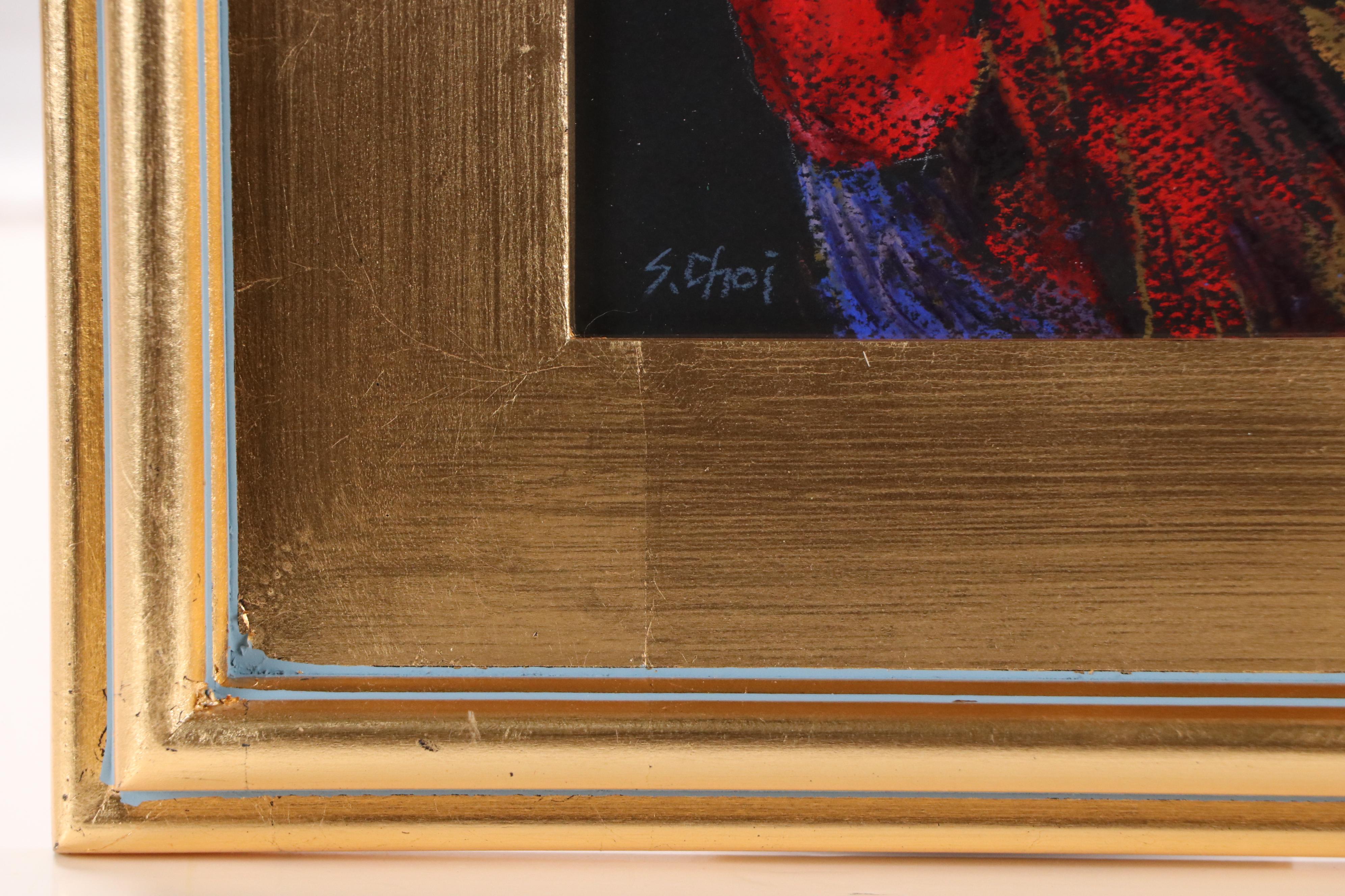 Sunkyung Choi Pastel Drawing of Rooster, 21st Century